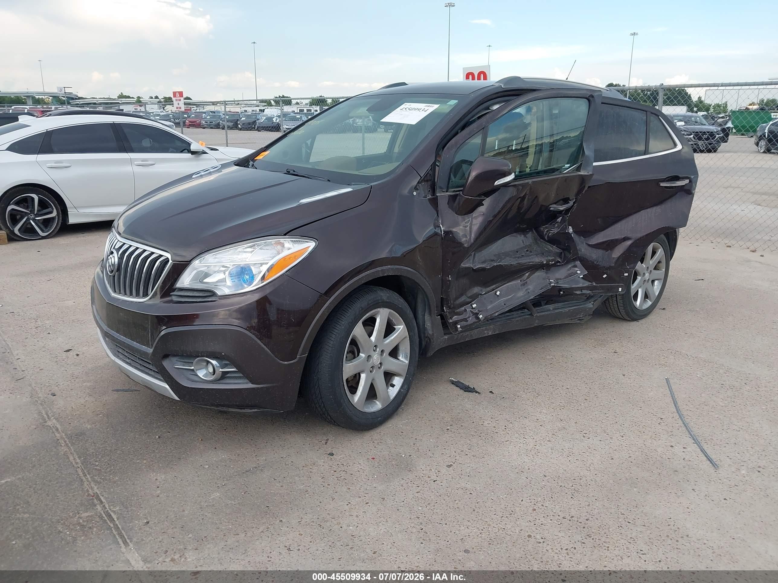 2014 Buick Encore Leather Burgundy vin: KL4CJGSB8EB731315