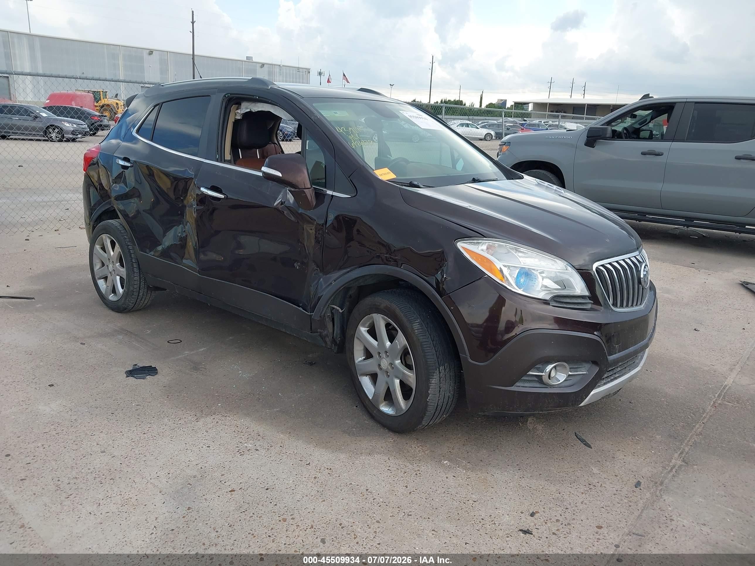 2014 Buick Encore Leather Burgundy vin: KL4CJGSB8EB731315