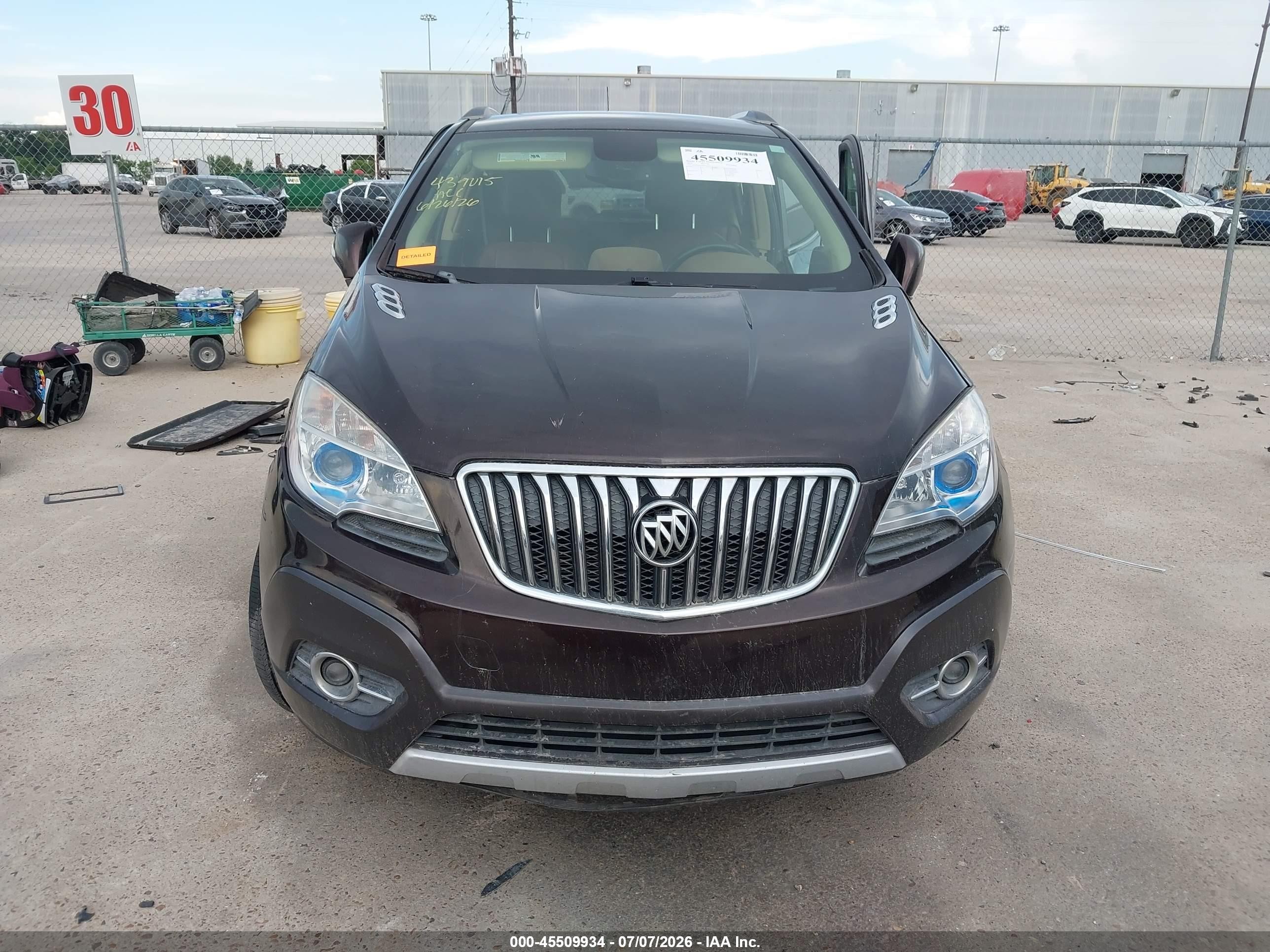 2014 Buick Encore Leather Burgundy vin: KL4CJGSB8EB731315