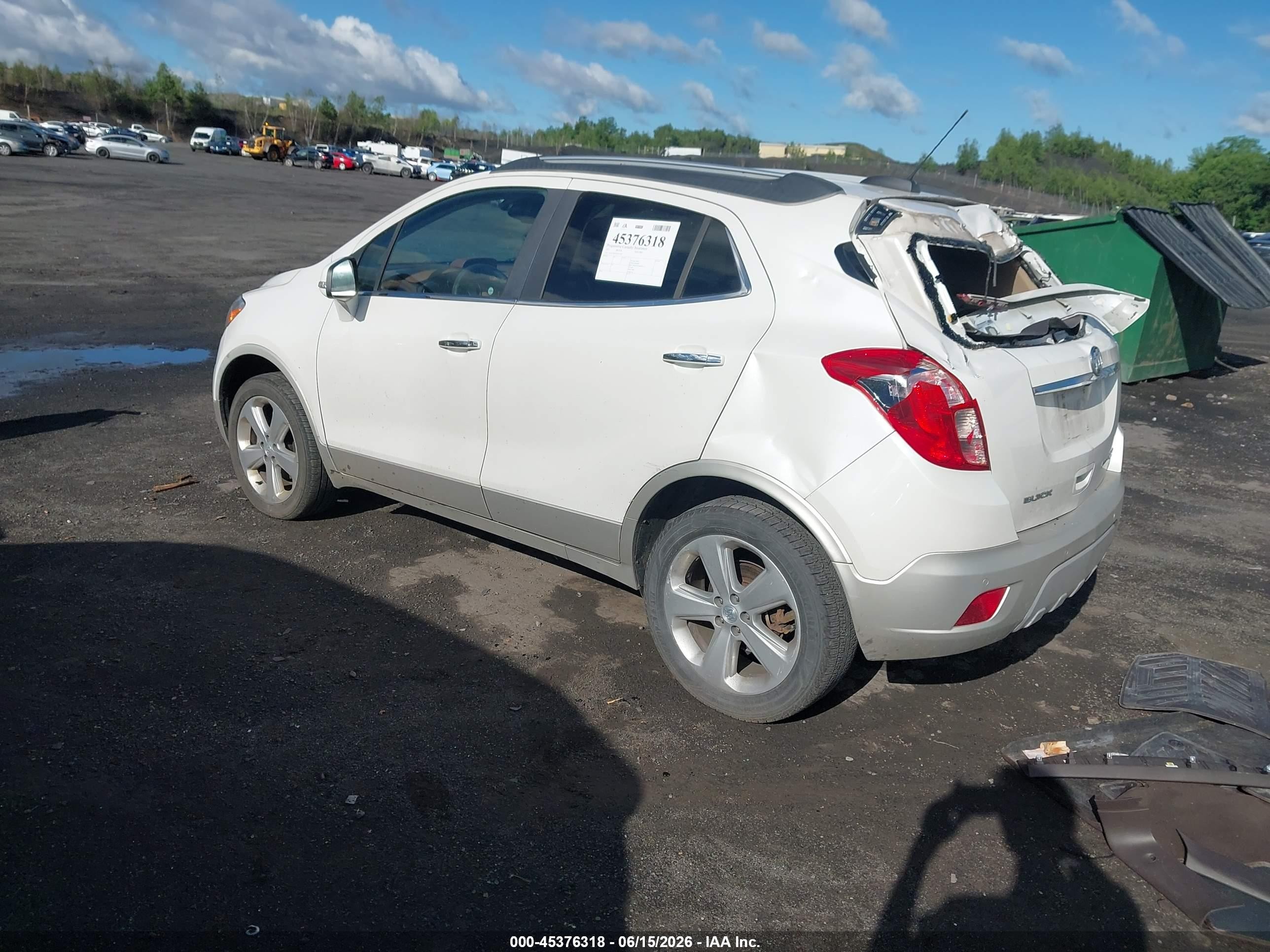 2015 Buick Encore Premium White vin: KL4CJHSB3FB142597