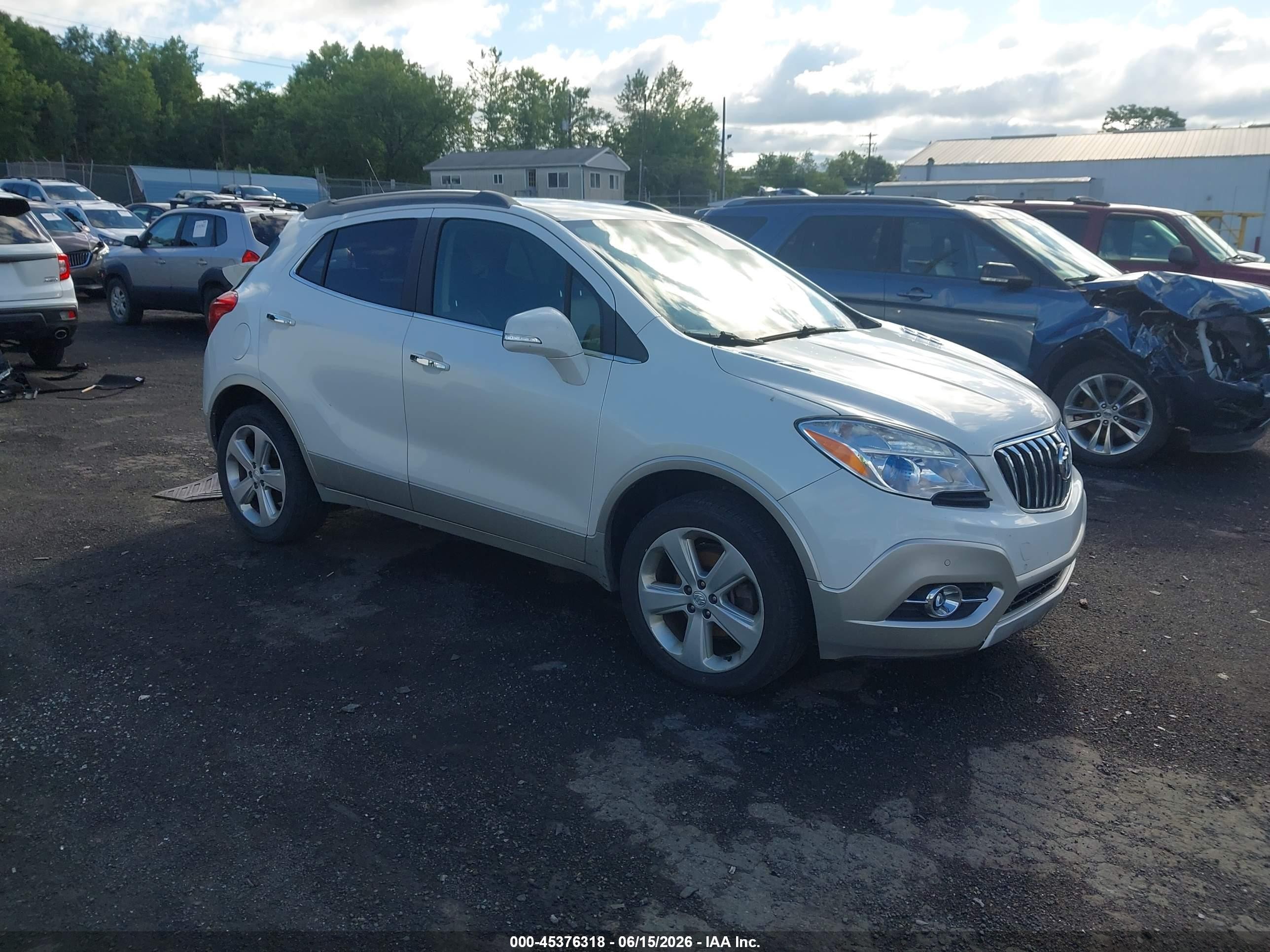 2015 Buick Encore Premium White vin: KL4CJHSB3FB142597