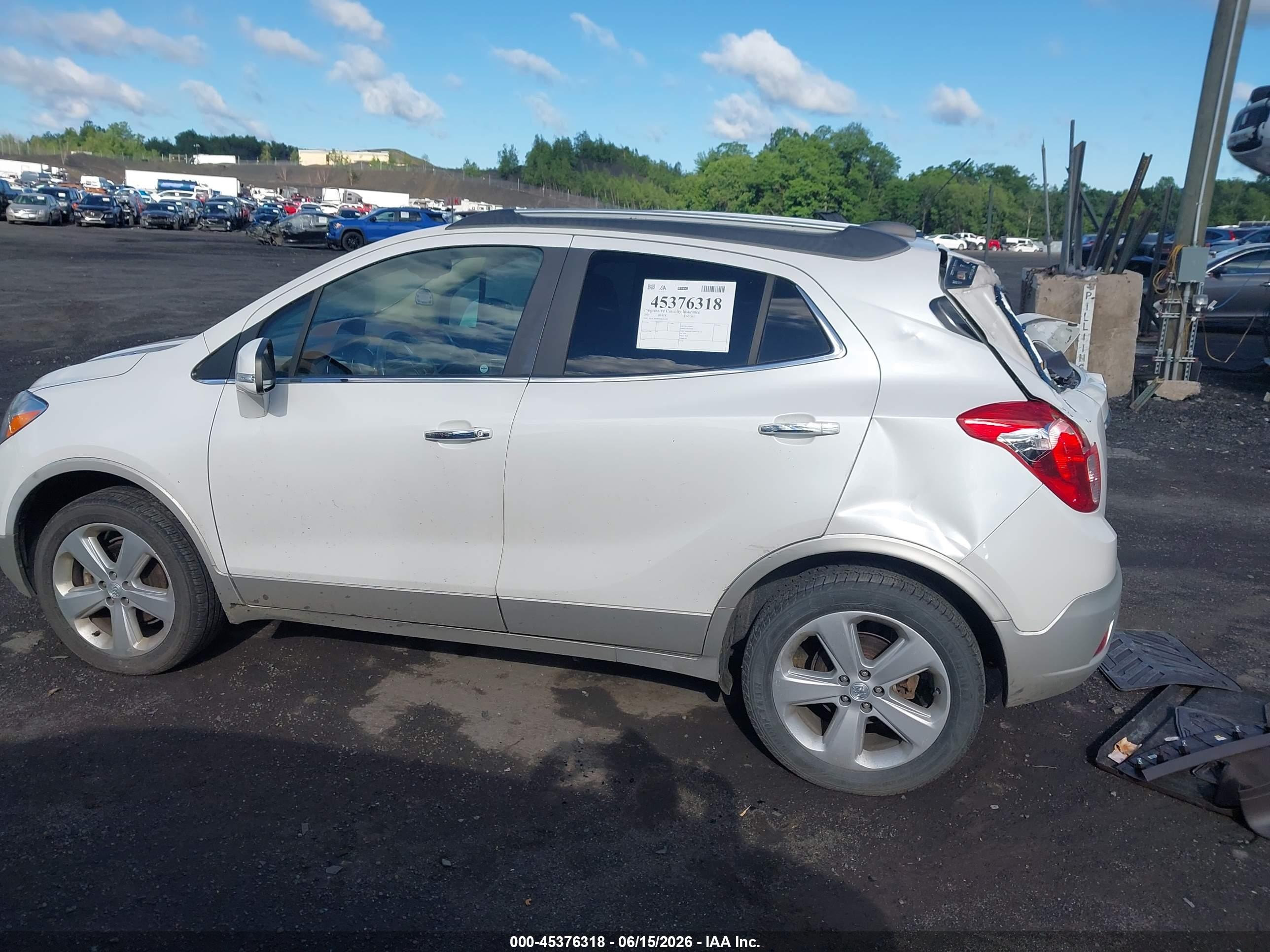2015 Buick Encore Premium White vin: KL4CJHSB3FB142597