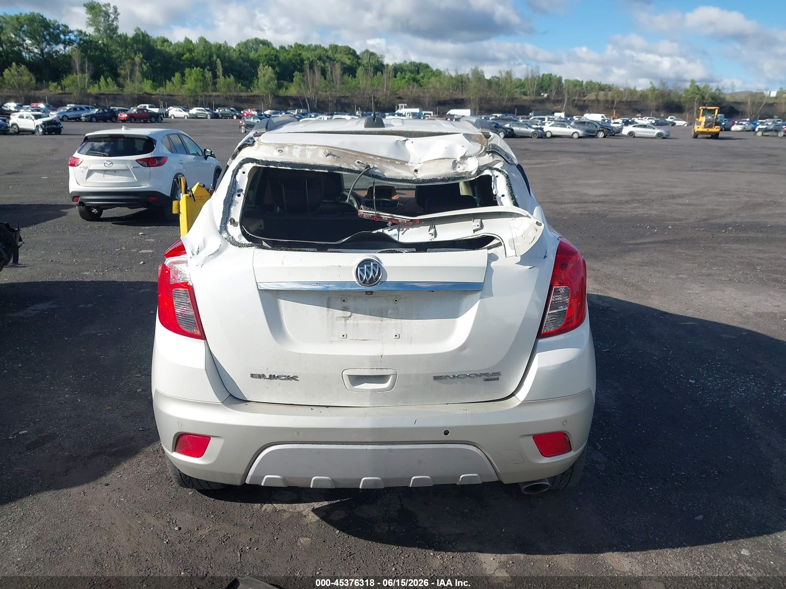 2015 Buick Encore Premium White vin: KL4CJHSB3FB142597