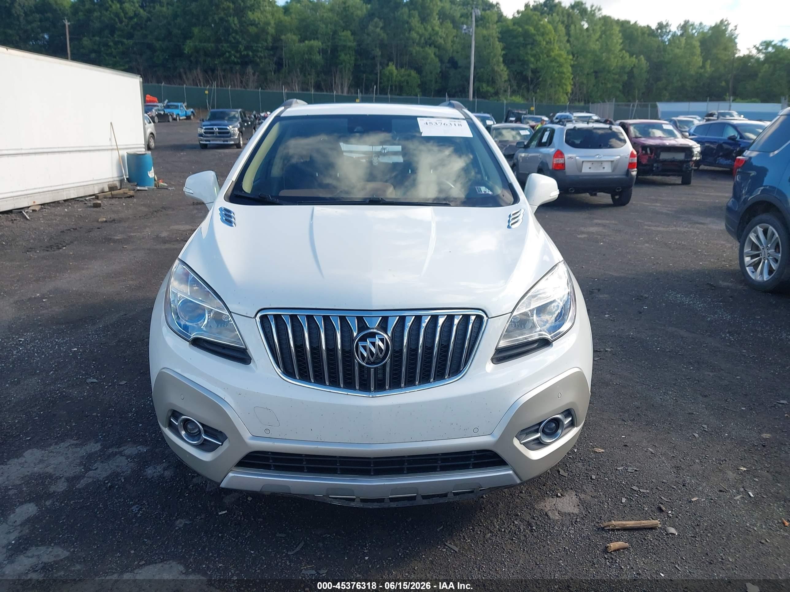 2015 Buick Encore Premium White vin: KL4CJHSB3FB142597