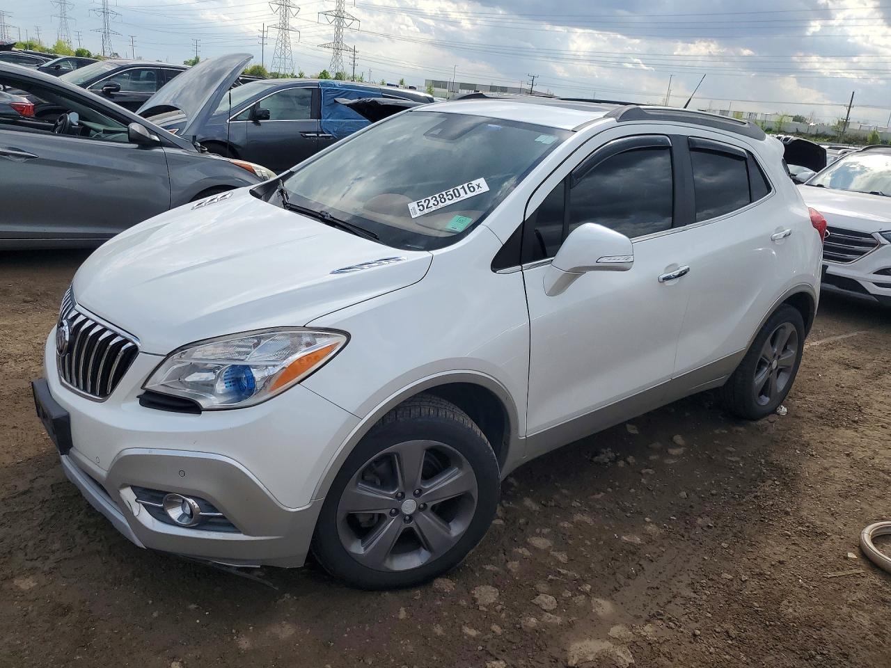 2014 Buick Encore Premium White vin: KL4CJHSB4EB534633