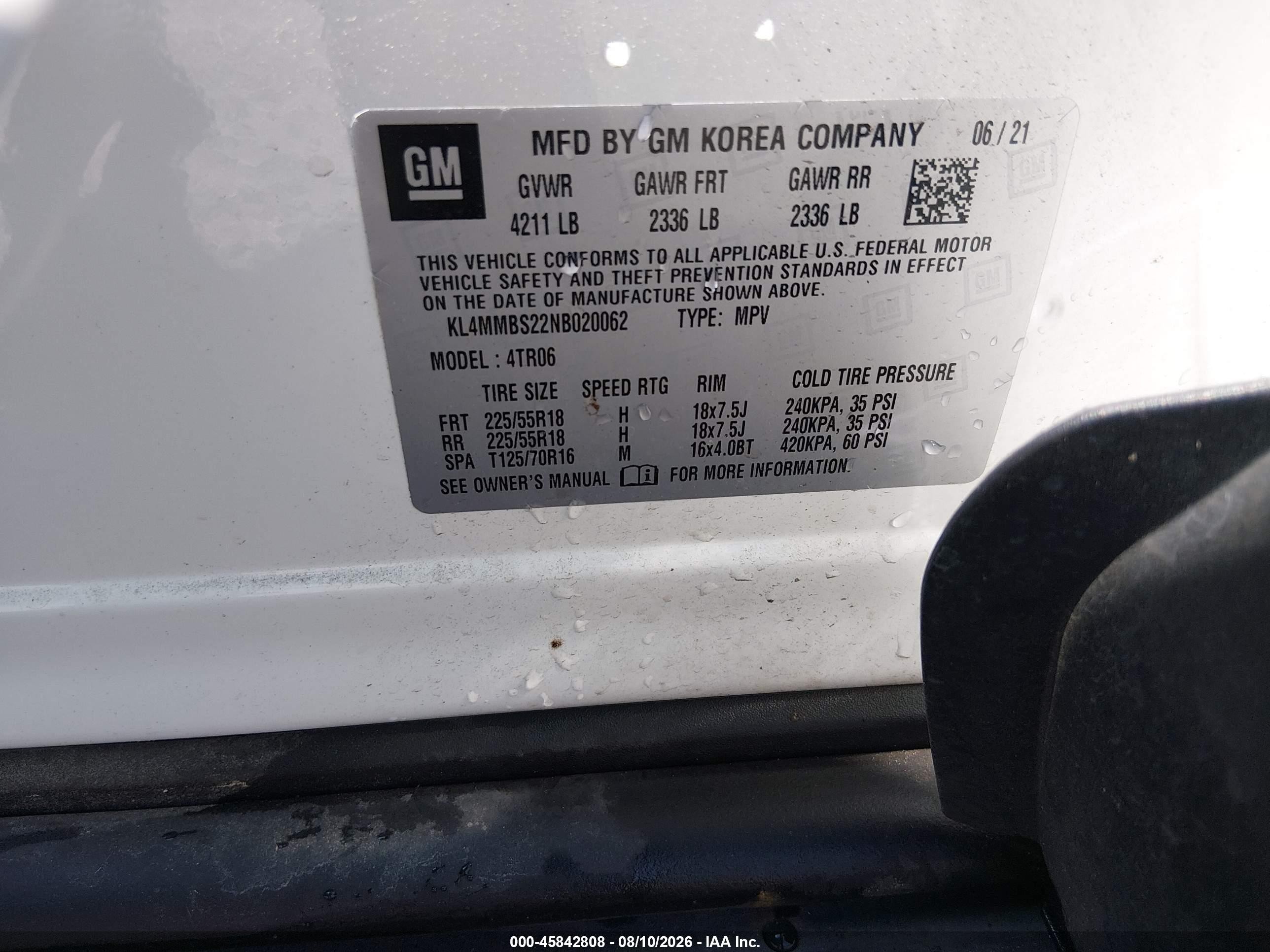 2022 Buick Encore Gx Fwd Preferred White vin: KL4MMBS22NB020062