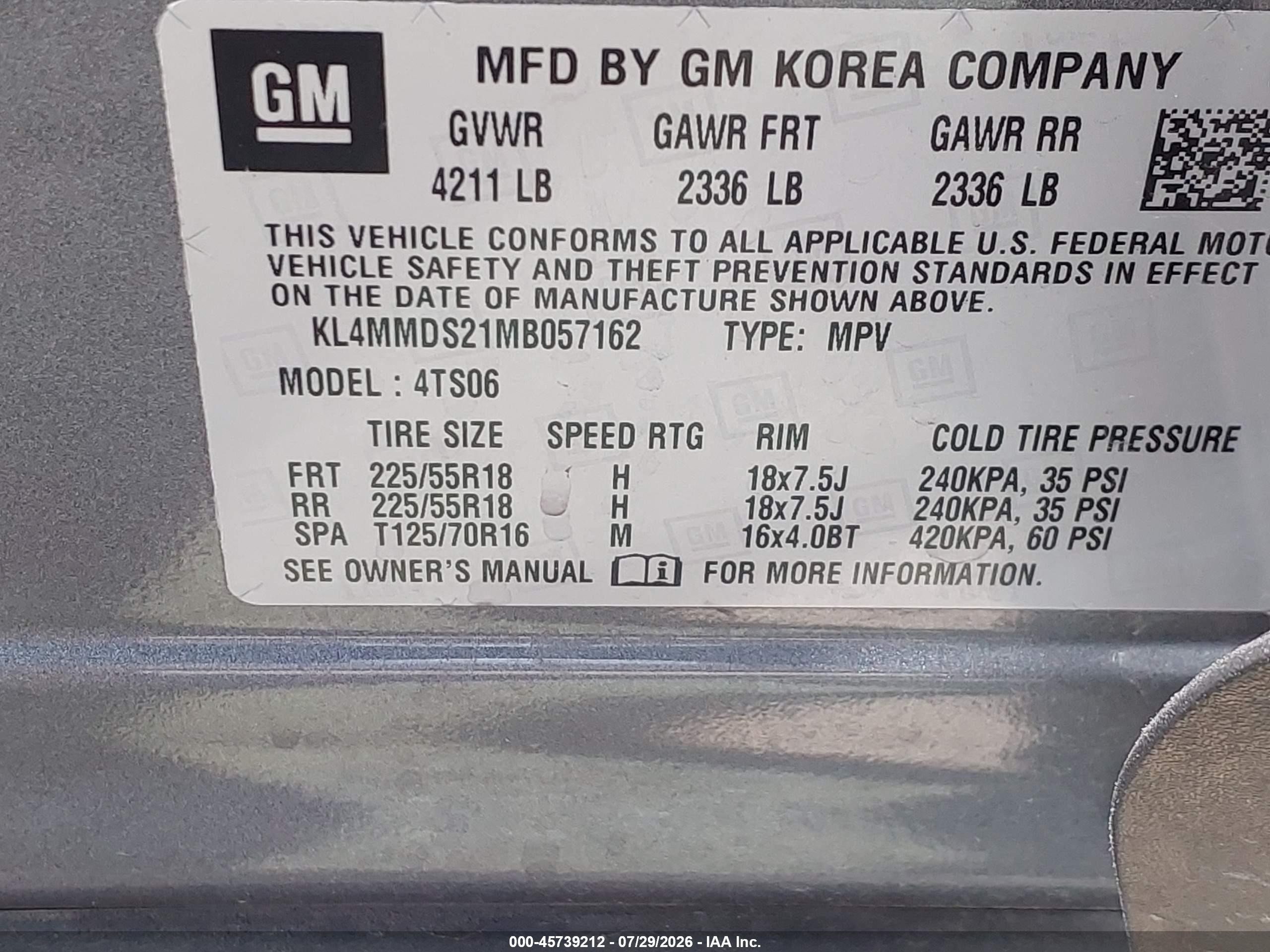 2021 Buick Encore Gx Fwd Select Gray vin: KL4MMDS21MB057162