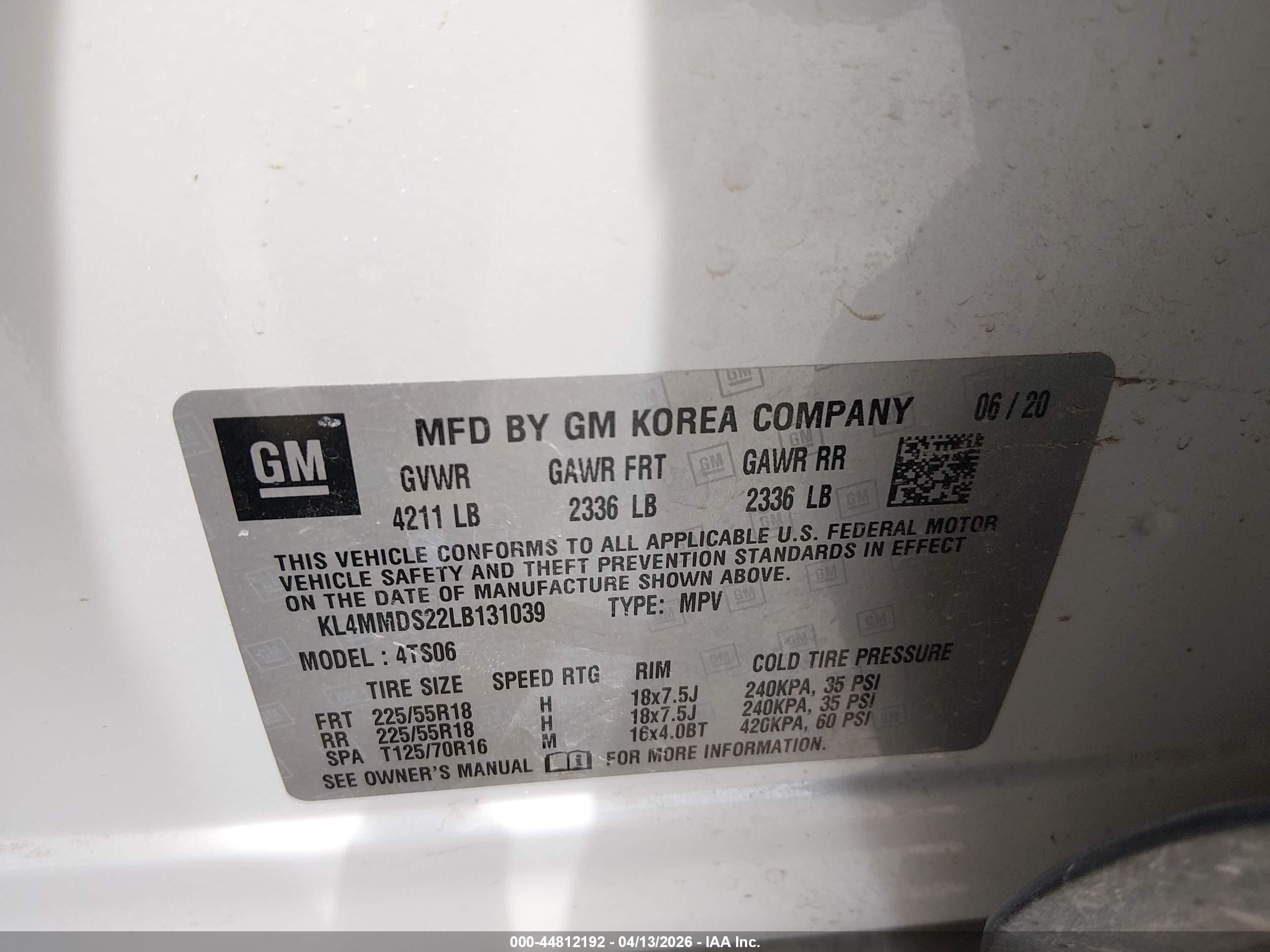 2020 Buick Encore Gx Fwd Select White vin: KL4MMDS22LB131039