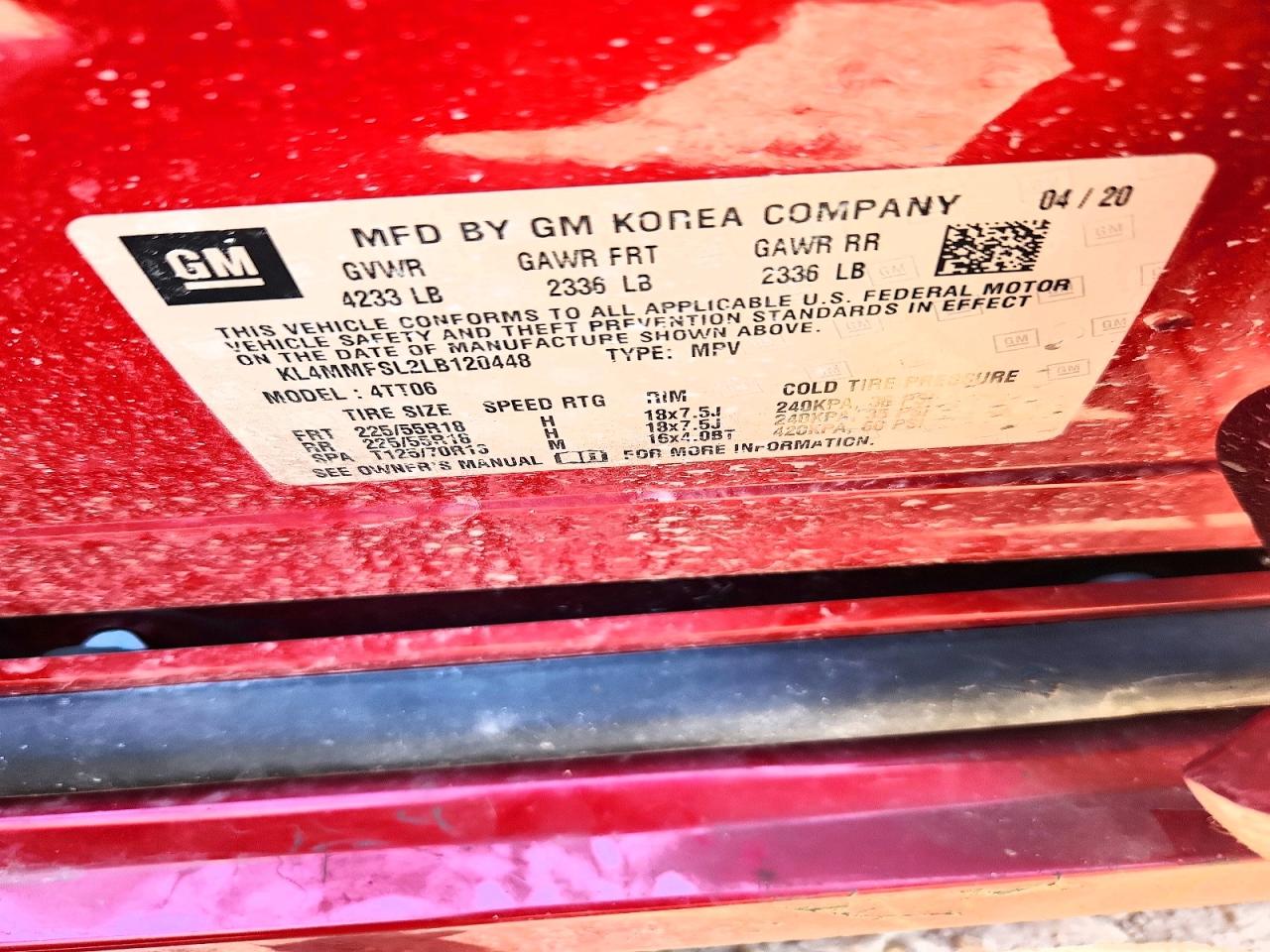 2020 Buick Encore Gx Essence Red vin: KL4MMFSL2LB120448