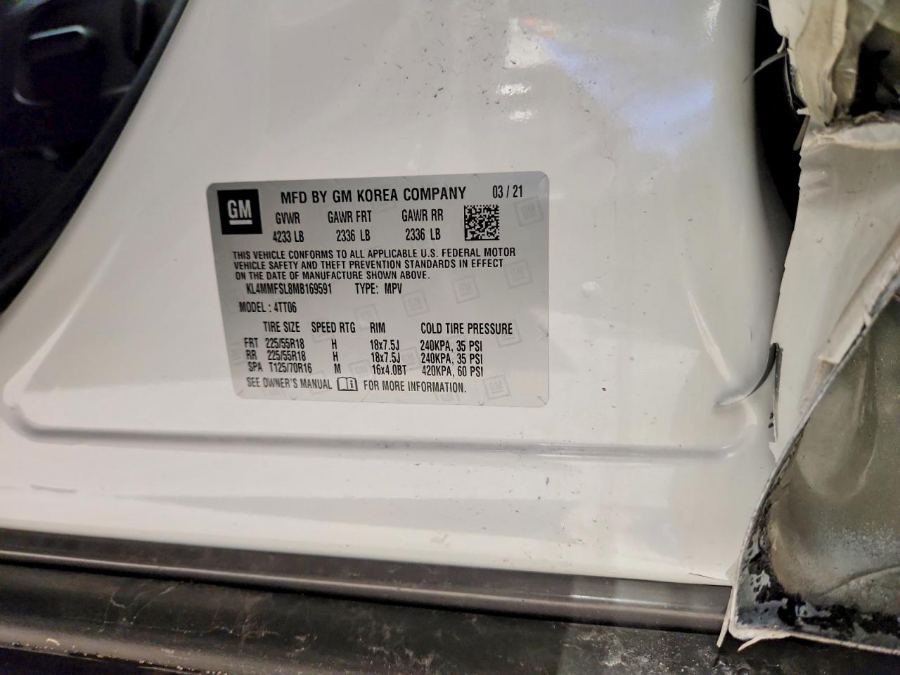 2021 Buick Encore Gx Essence White vin: KL4MMFSL8MB169591