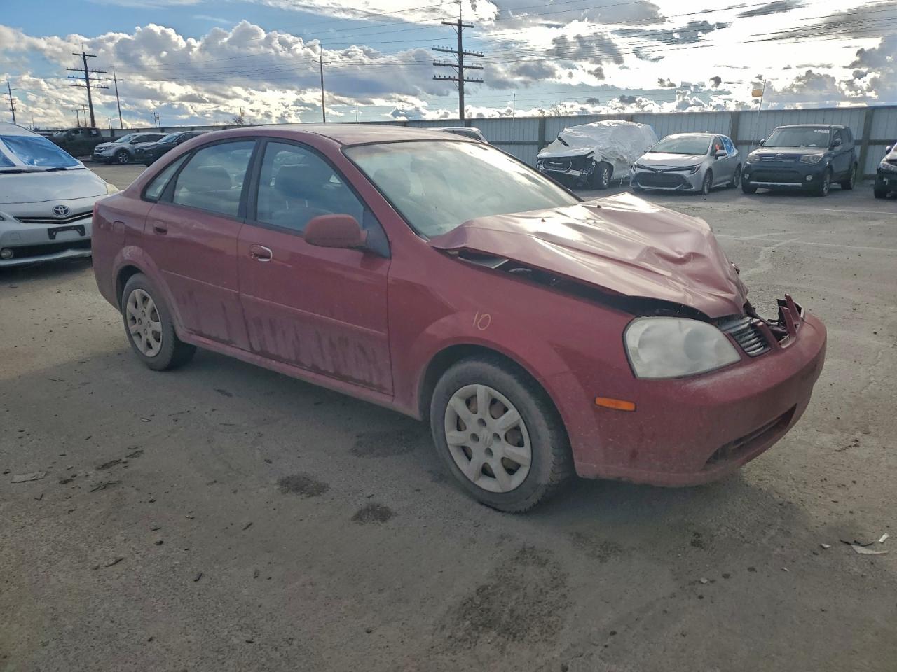 2004 Suzuki Forenza S Red vin: KL5JD52Z44K955241