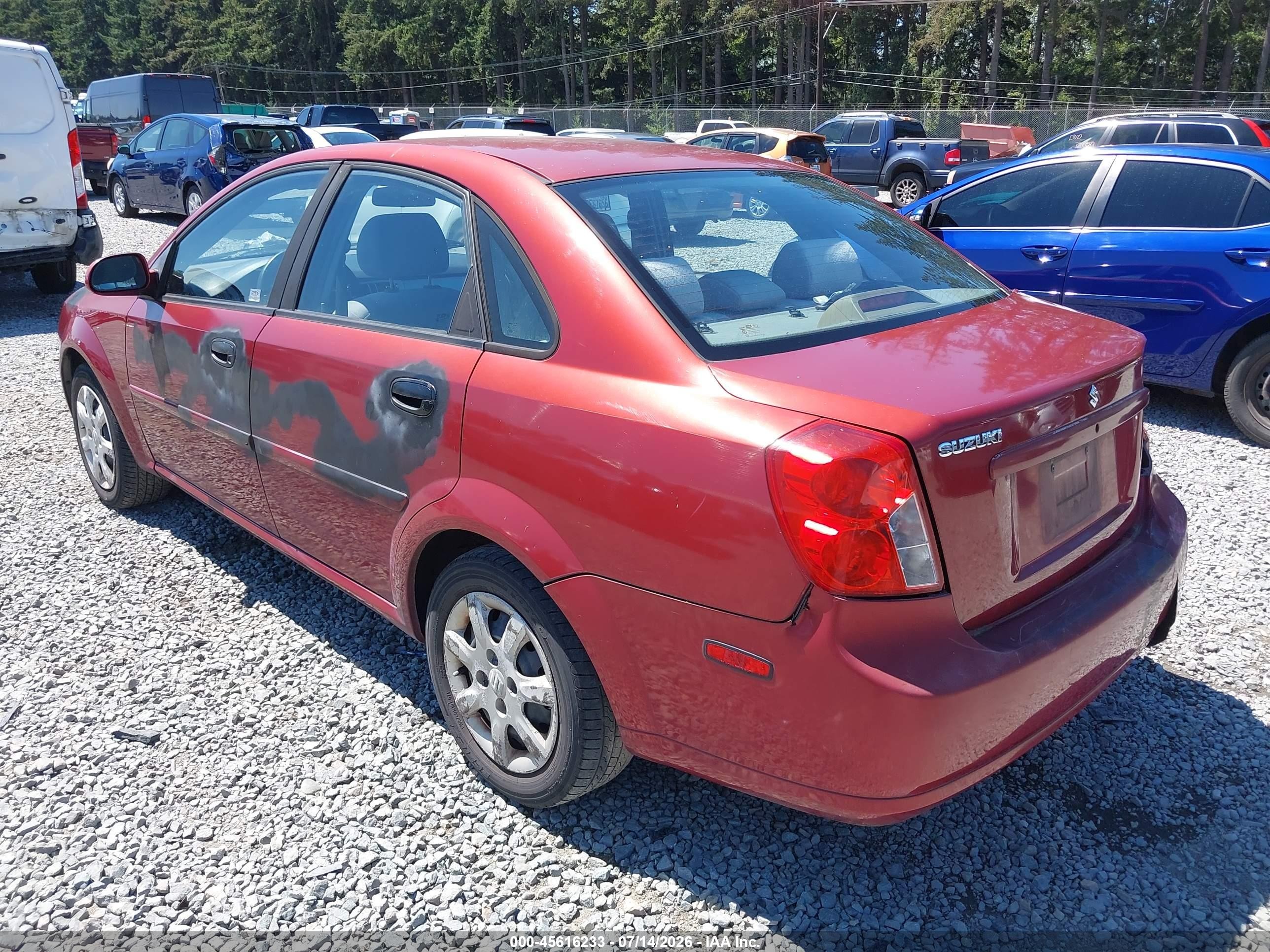 2004 Suzuki Forenza S Red vin: KL5JD52Z64K955001