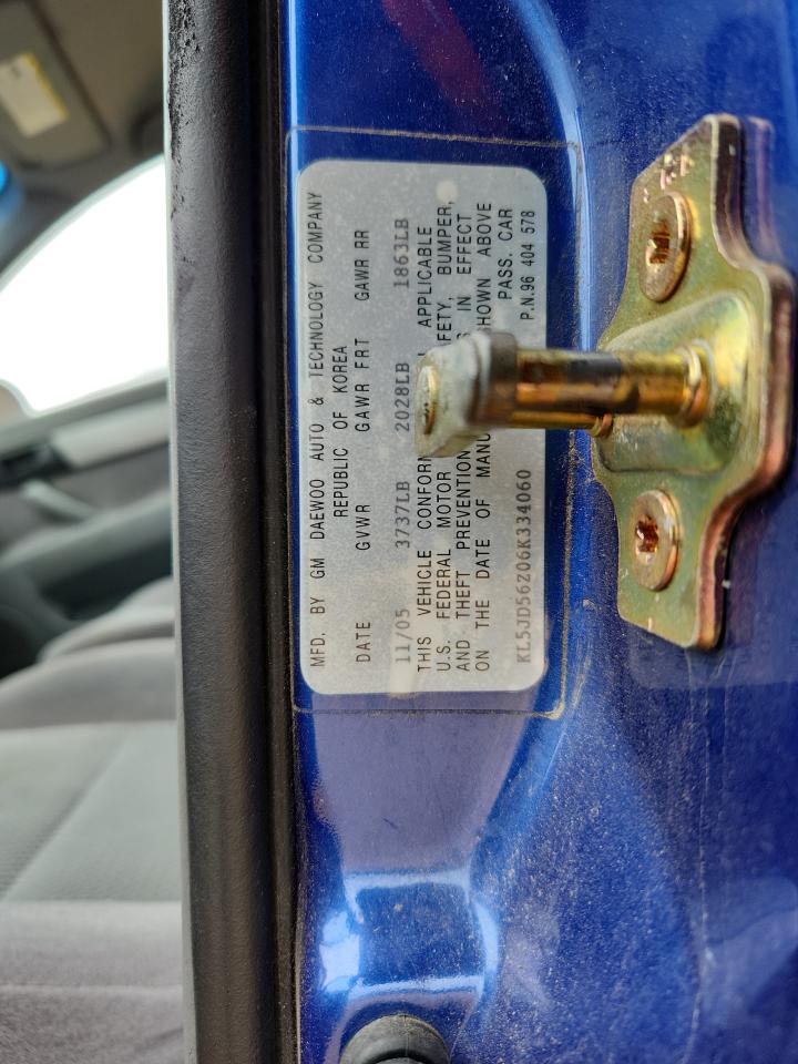 2006 Suzuki Forenza Blue vin: KL5JD56Z06K334060