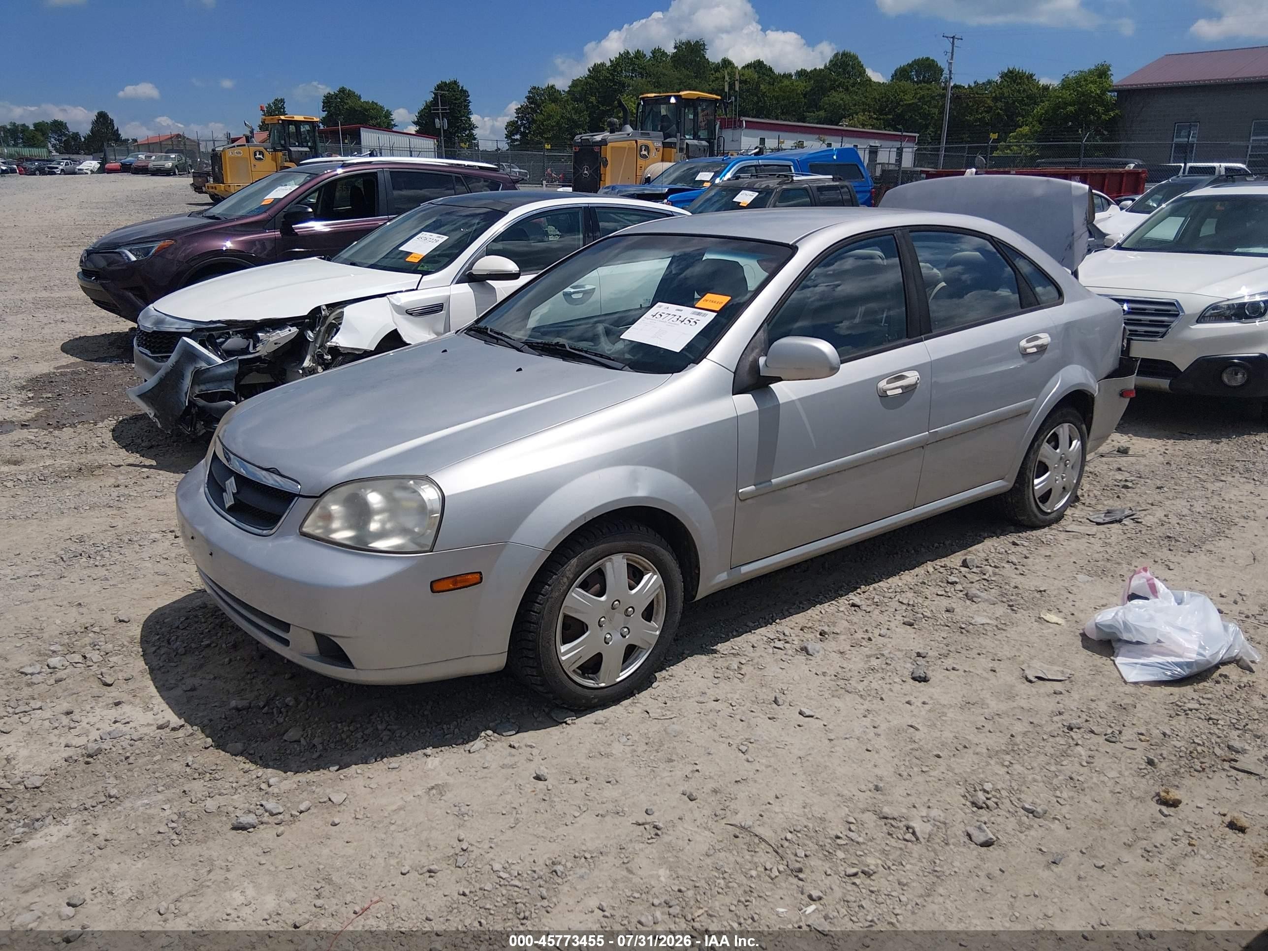 2007 Suzuki Forenza Abs/convenience Gray vin: KL5JD56Z37K633110