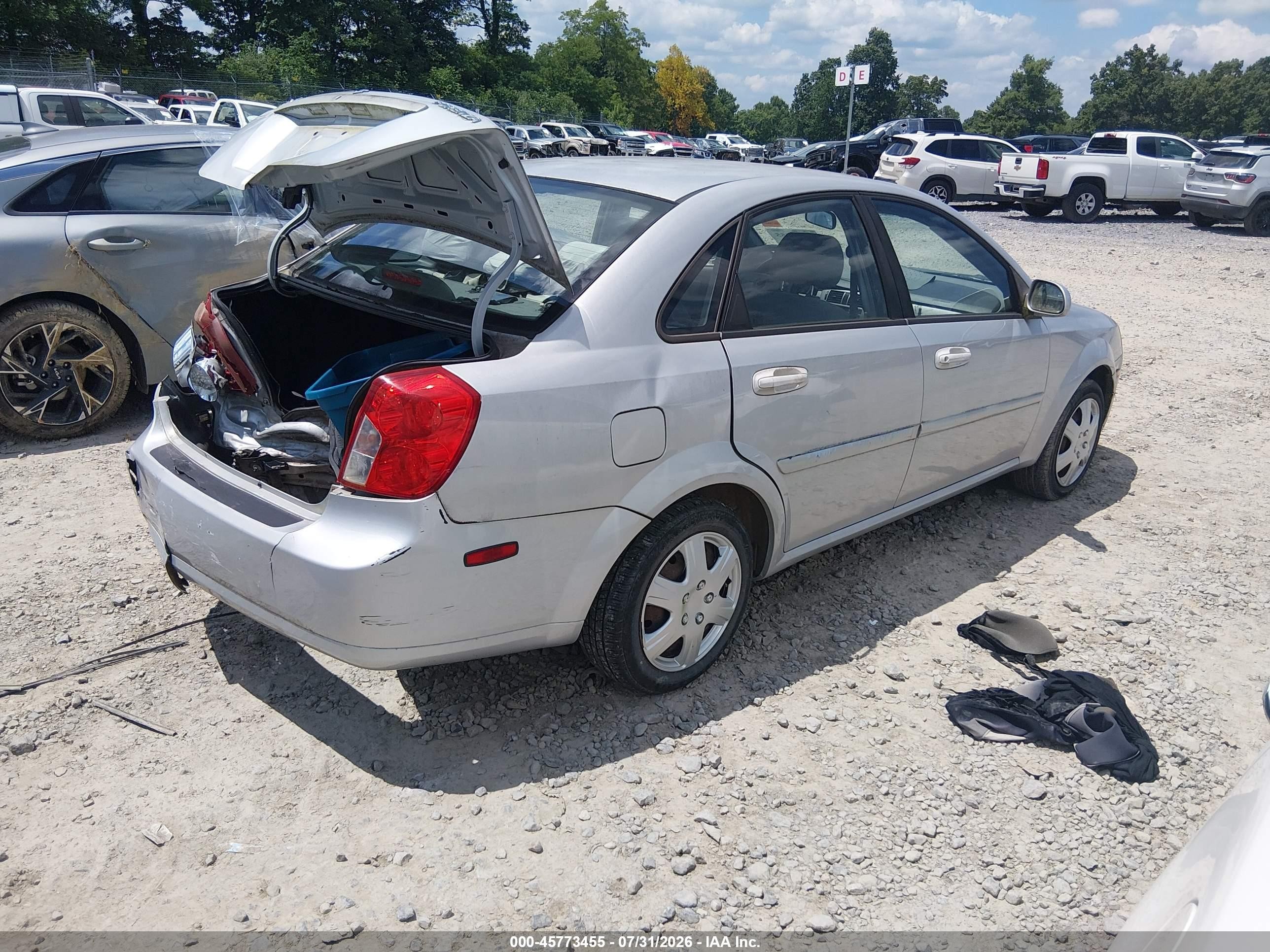 2007 Suzuki Forenza Abs/convenience Gray vin: KL5JD56Z37K633110