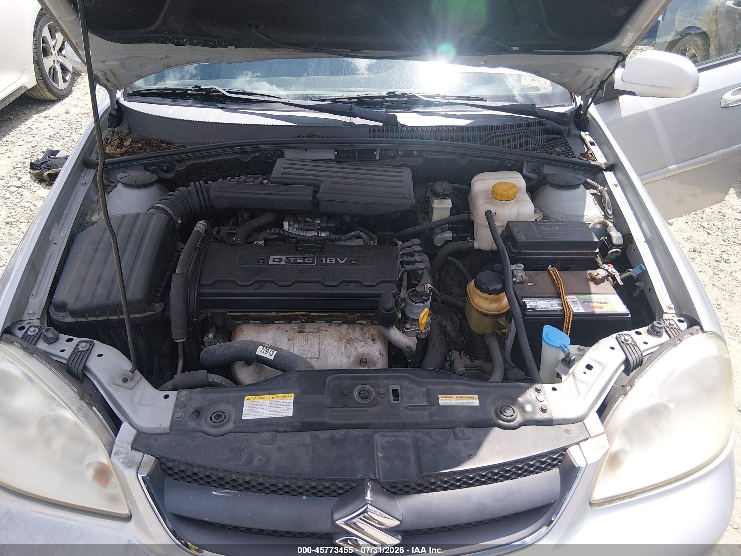 2007 Suzuki Forenza Abs/convenience Gray vin: KL5JD56Z37K633110