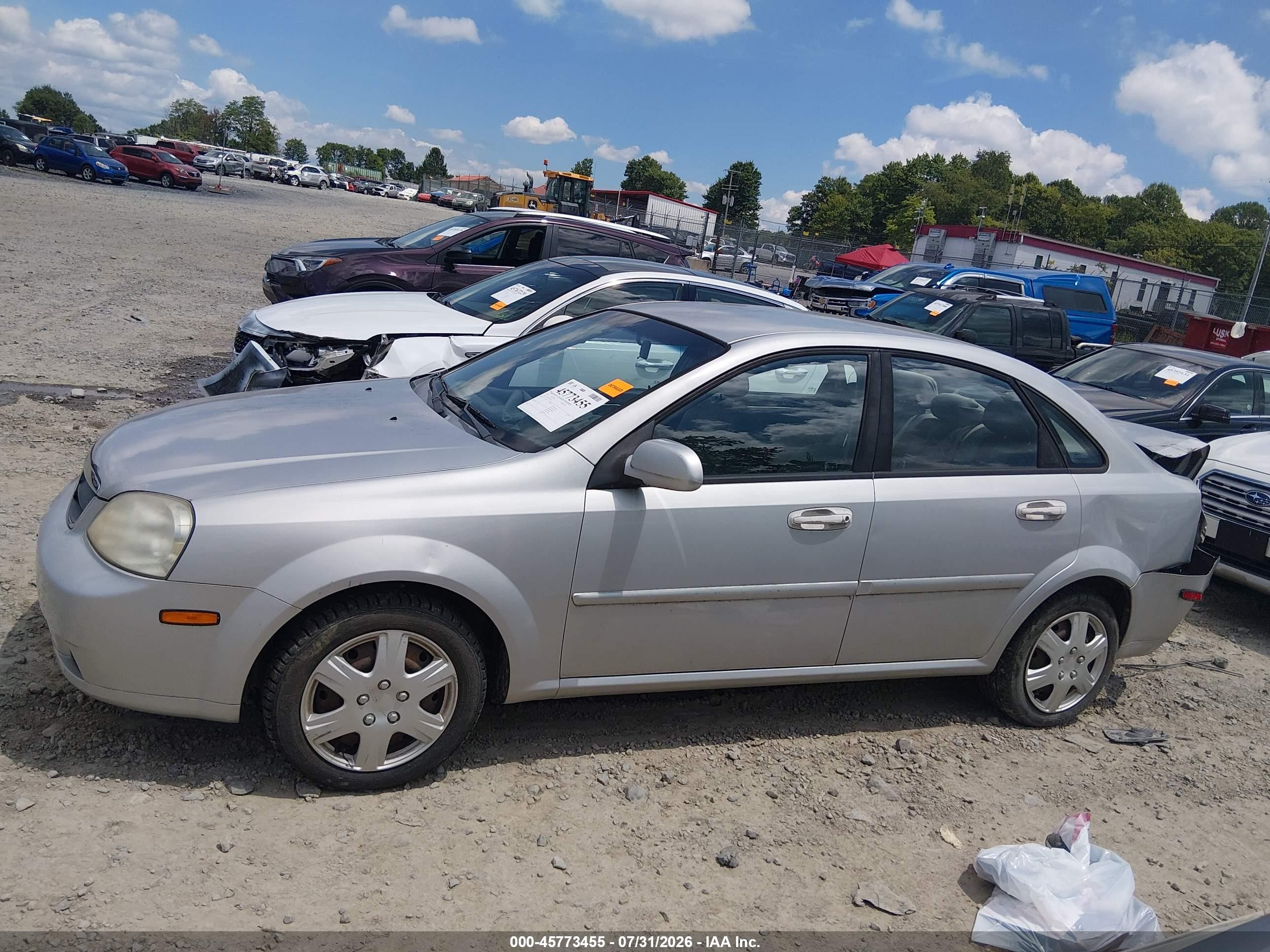 2007 Suzuki Forenza Abs/convenience Gray vin: KL5JD56Z37K633110