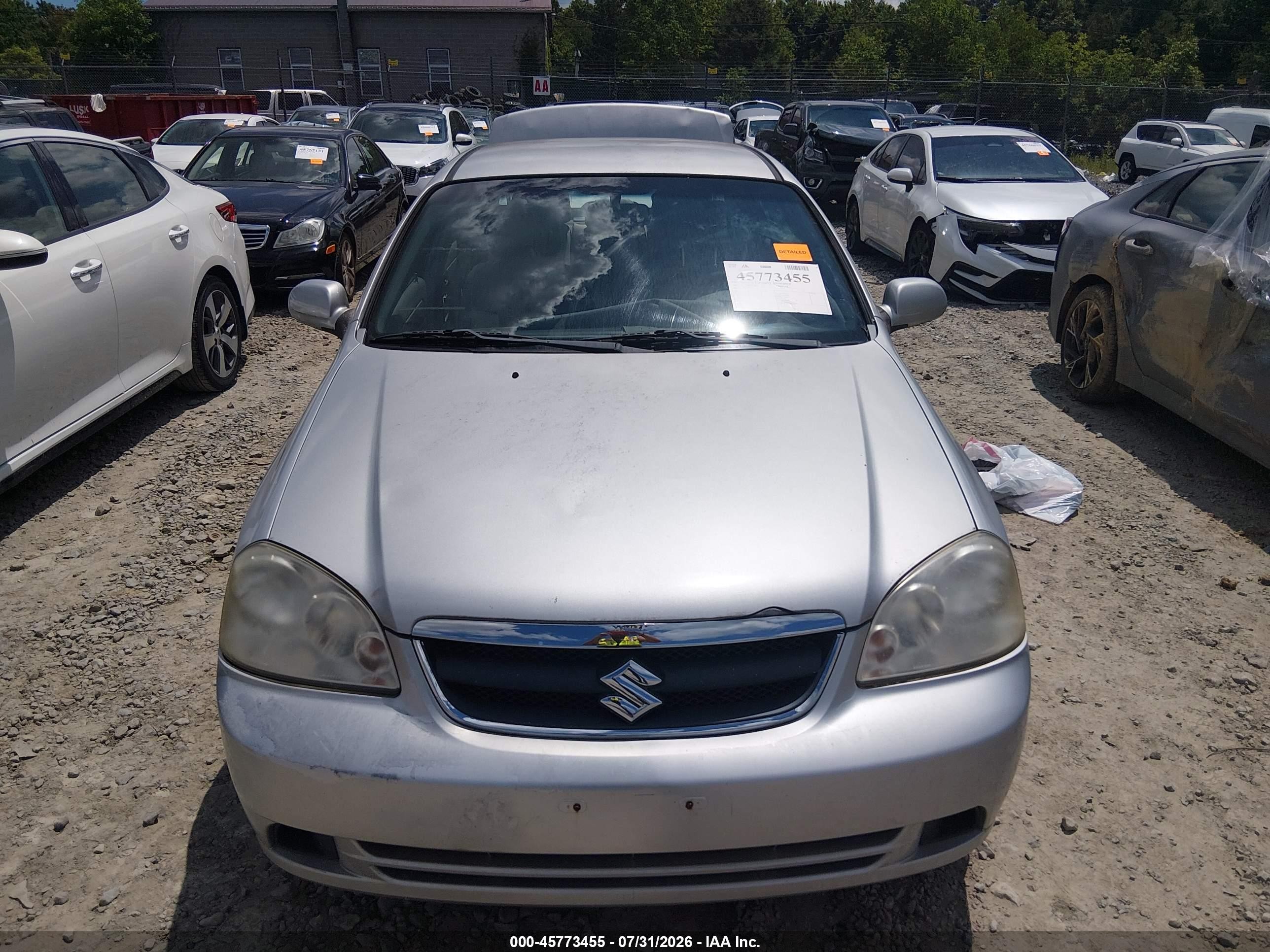 2007 Suzuki Forenza Abs/convenience Gray vin: KL5JD56Z37K633110