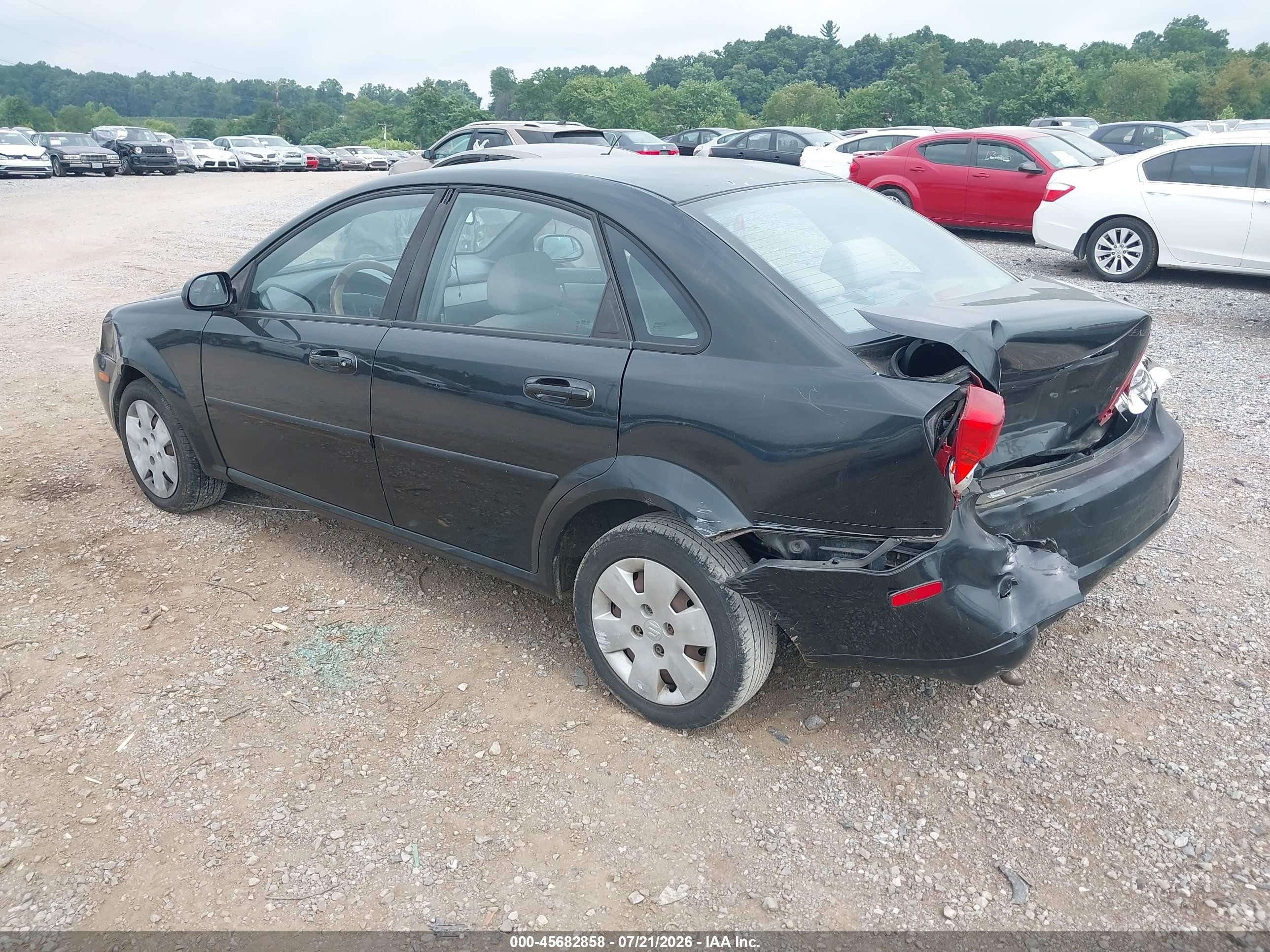 2008 Suzuki Forenza Convenience/popular Black vin: KL5JD56Z88K803625