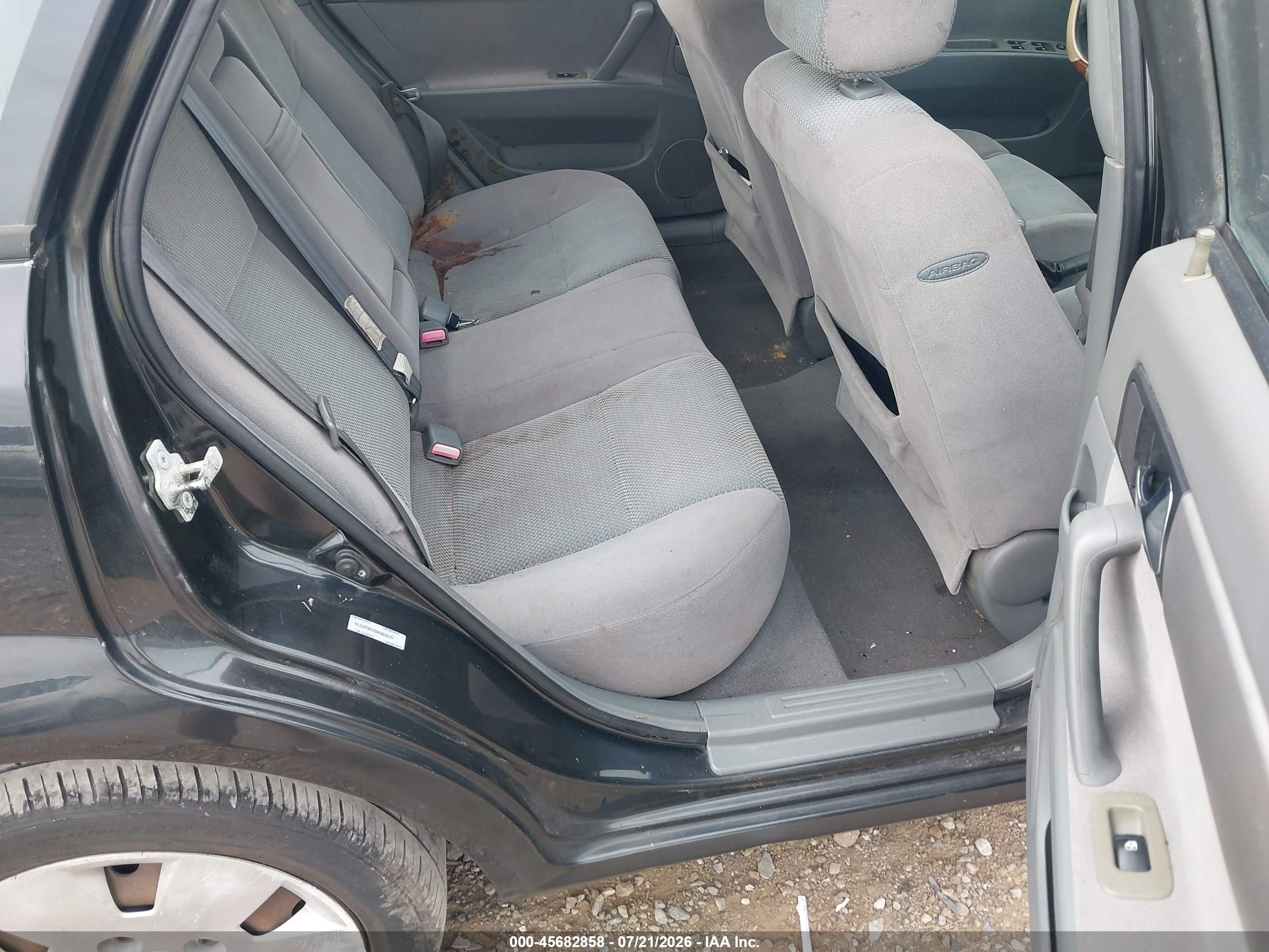 2008 Suzuki Forenza Convenience/popular Black vin: KL5JD56Z88K803625