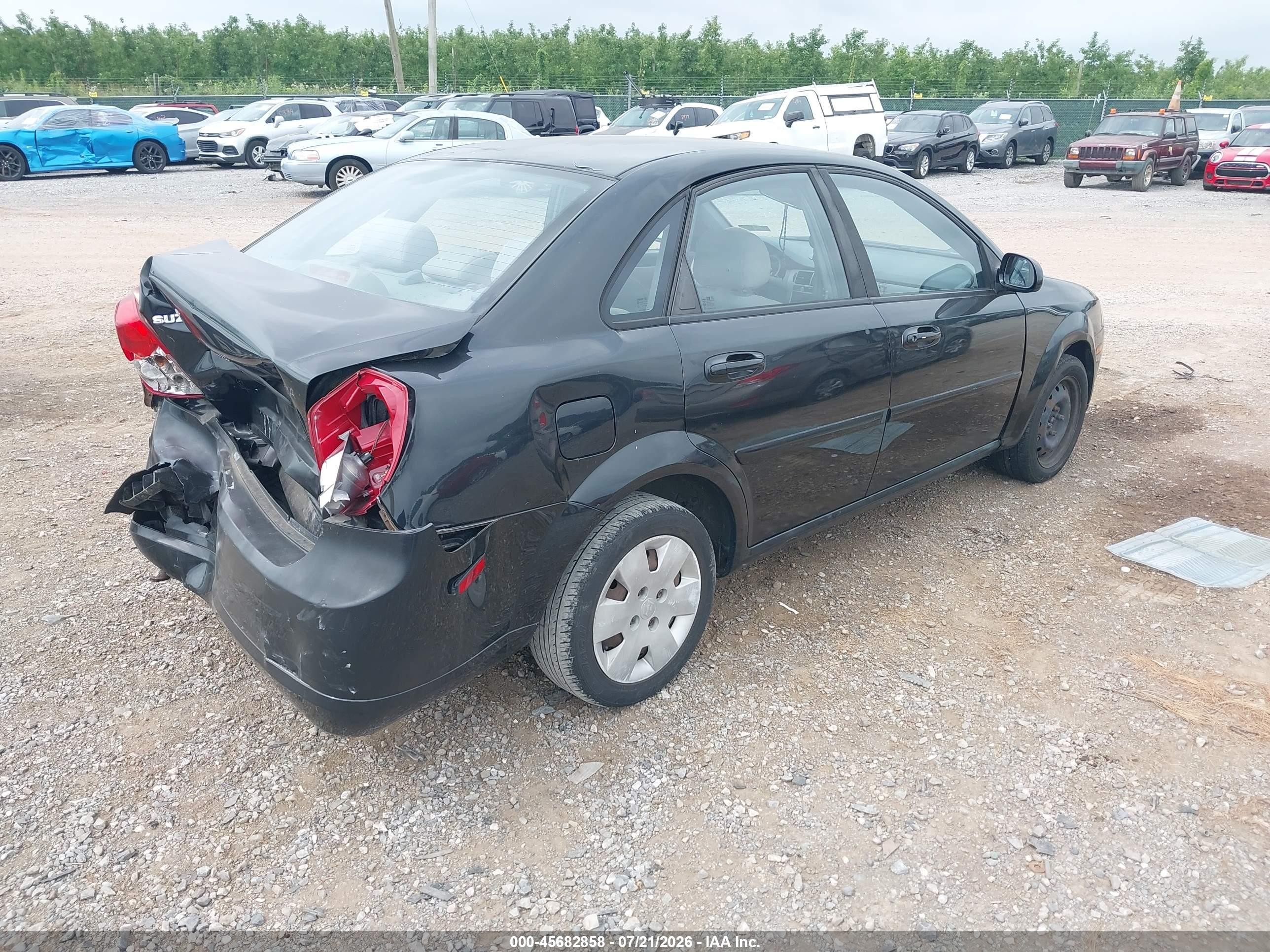 2008 Suzuki Forenza Convenience/popular Black vin: KL5JD56Z88K803625