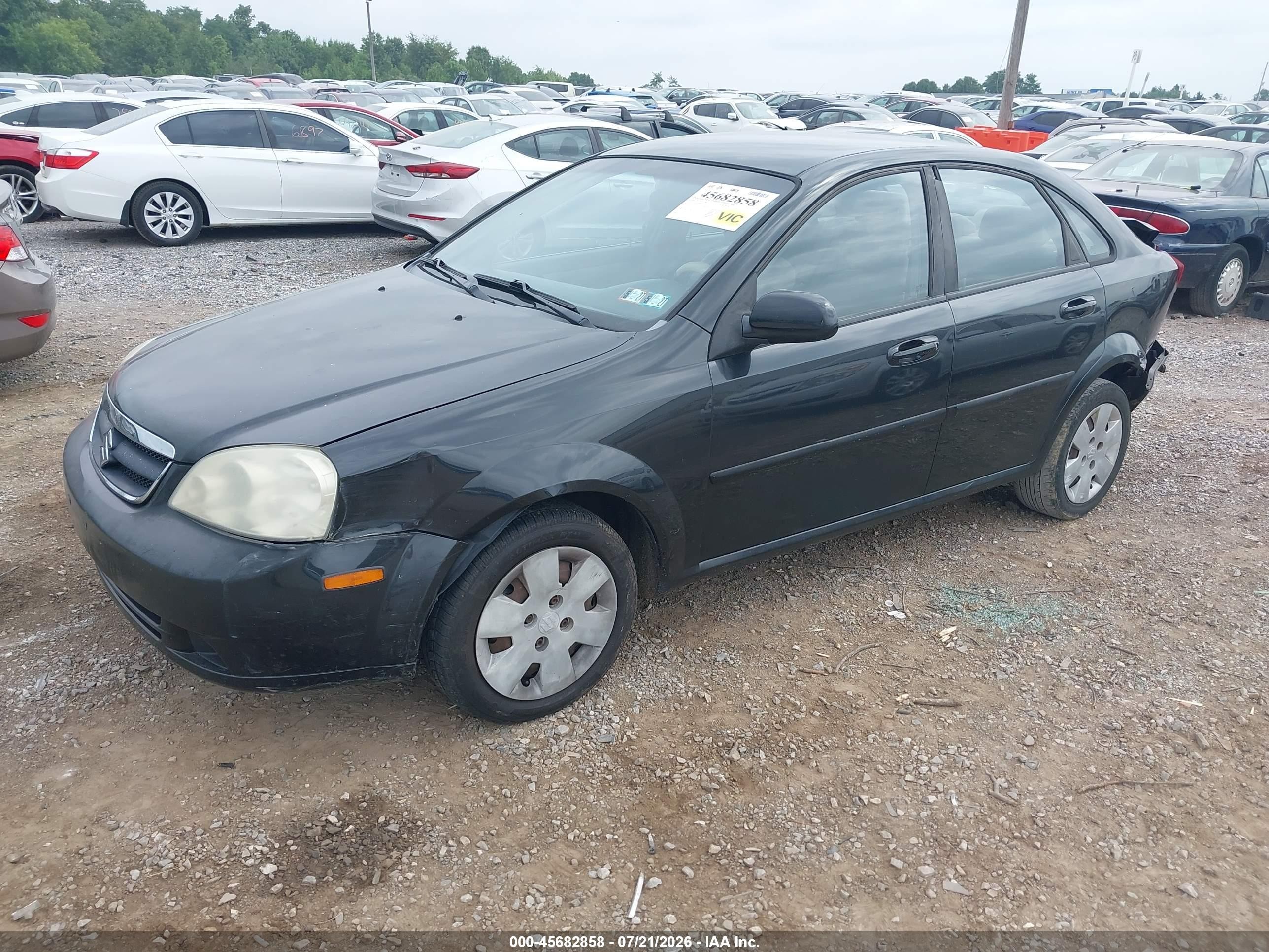 2008 Suzuki Forenza Convenience/popular Black vin: KL5JD56Z88K803625