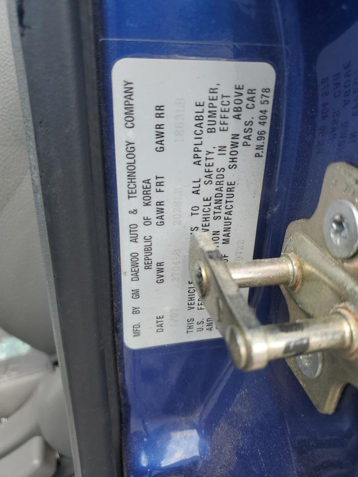 2007 Suzuki Reno Base Blue vin: KL5JD66Z57K609722