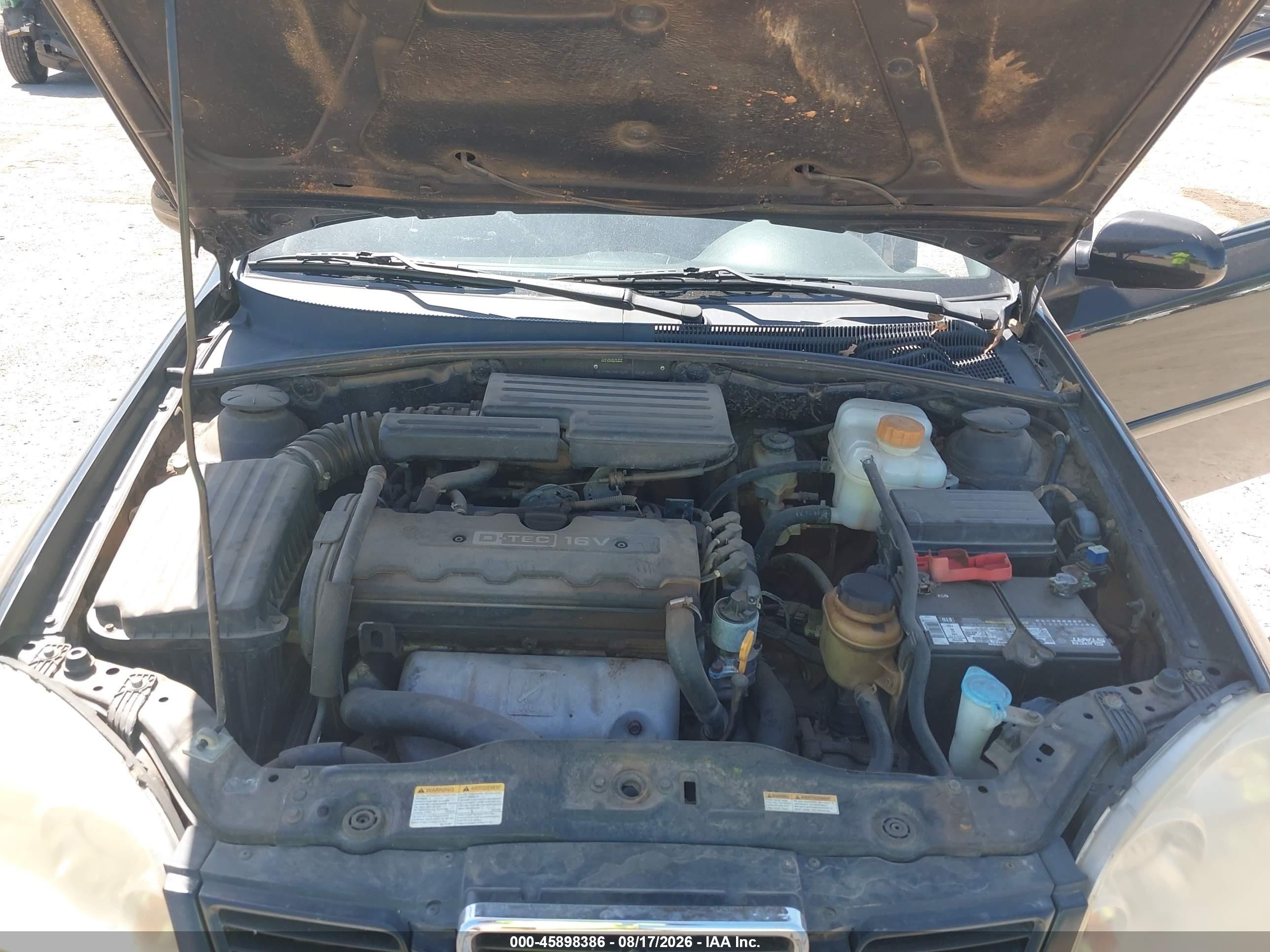 2005 Suzuki Forenza S Black vin: KL5JD86Z95K126081