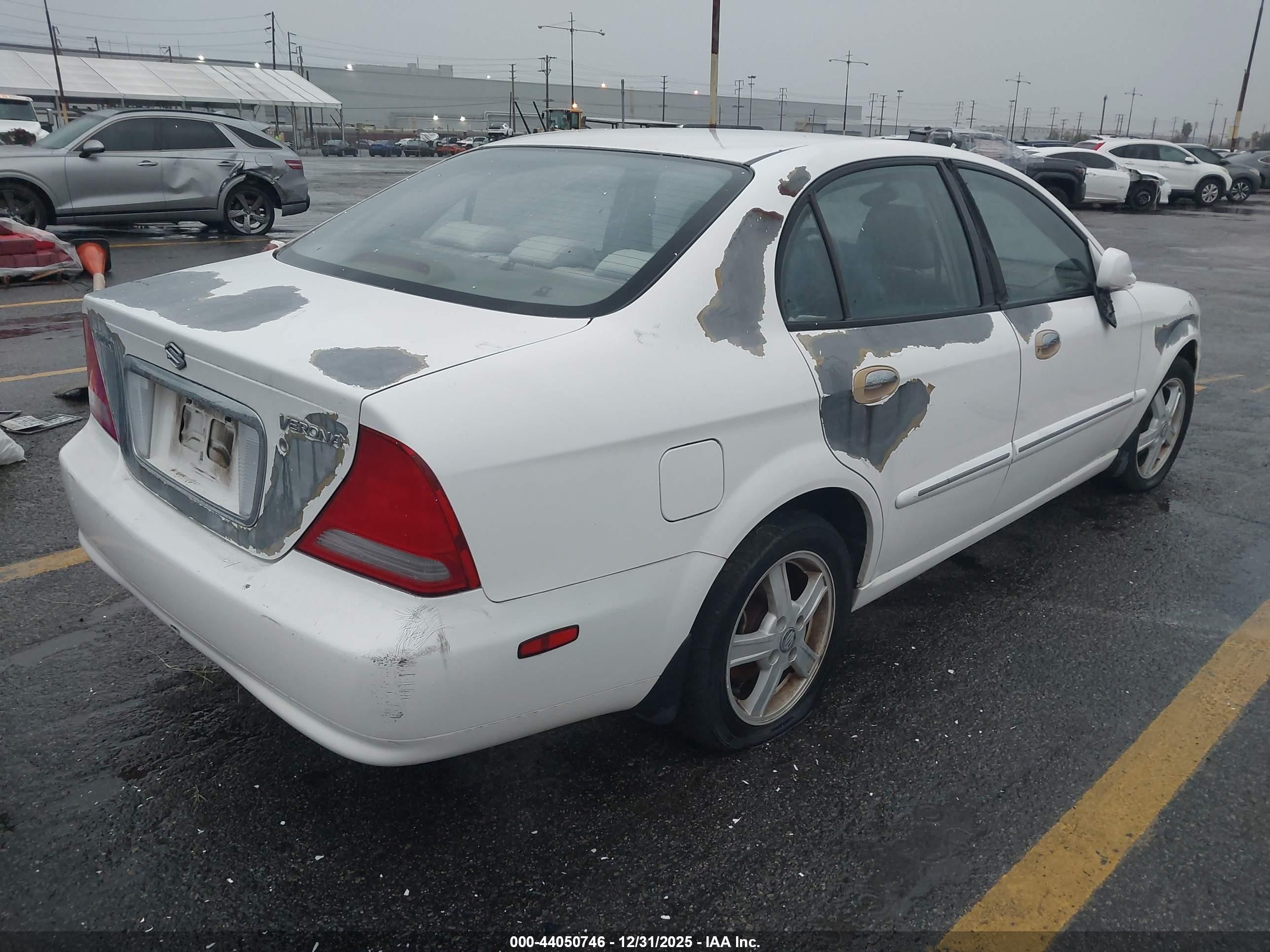 2004 Suzuki Verona Lx/s White vin: KL5VJ52LX4B103272