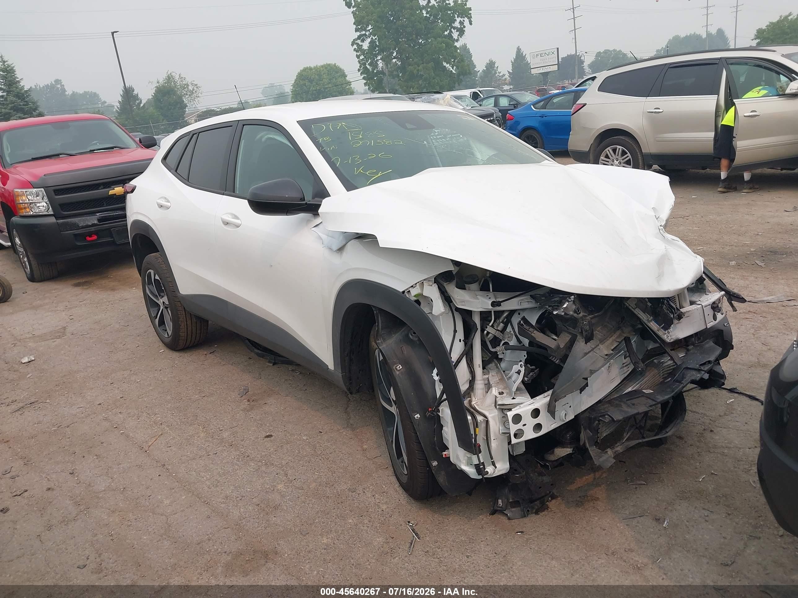 2025 Chevrolet Trax Fwd 1rs White vin: KL77LGEP4SC271582