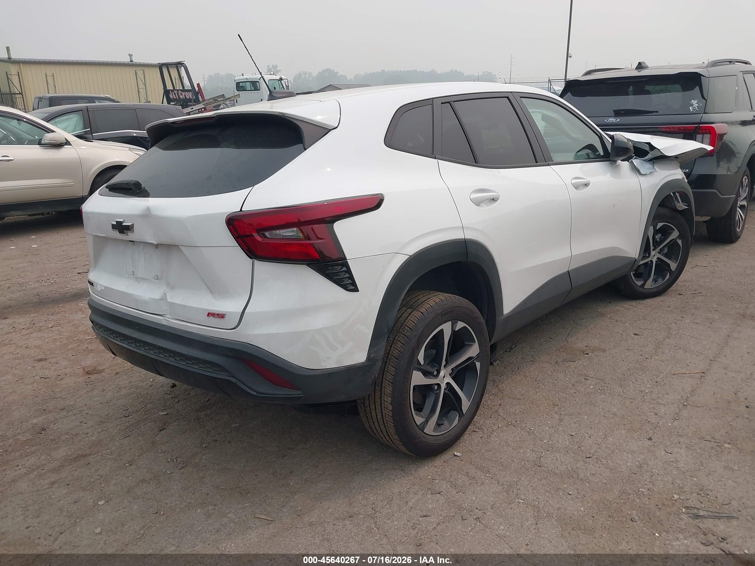 2025 Chevrolet Trax Fwd 1rs White vin: KL77LGEP4SC271582