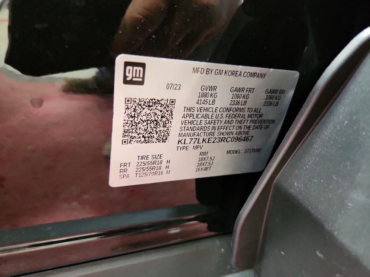 2024 Chevrolet Trax Activ Black vin: KL77LKE23RC096467