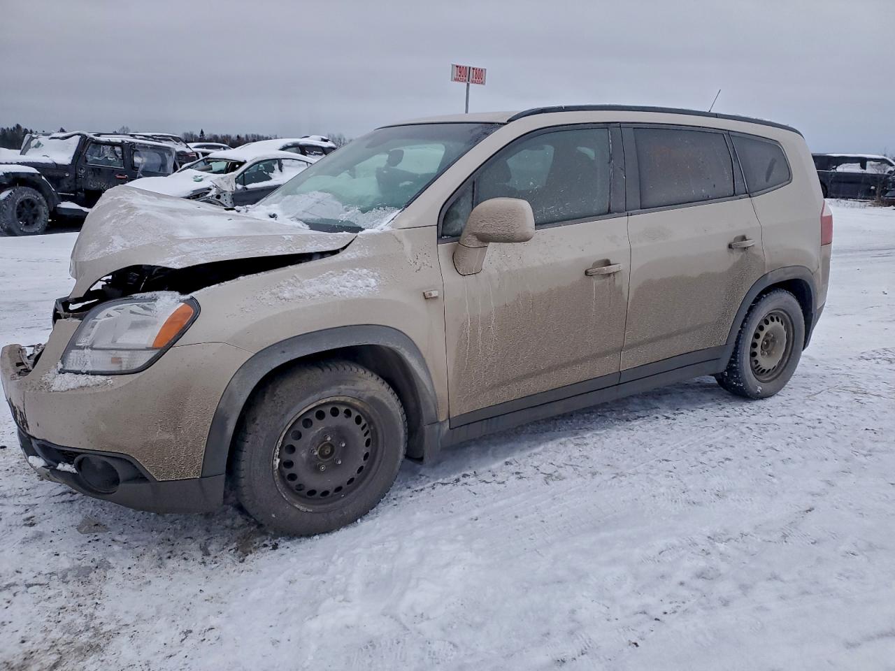 2012 Chevrolet Orlando Lt Beige vin: KL77P2EMXCK621396
