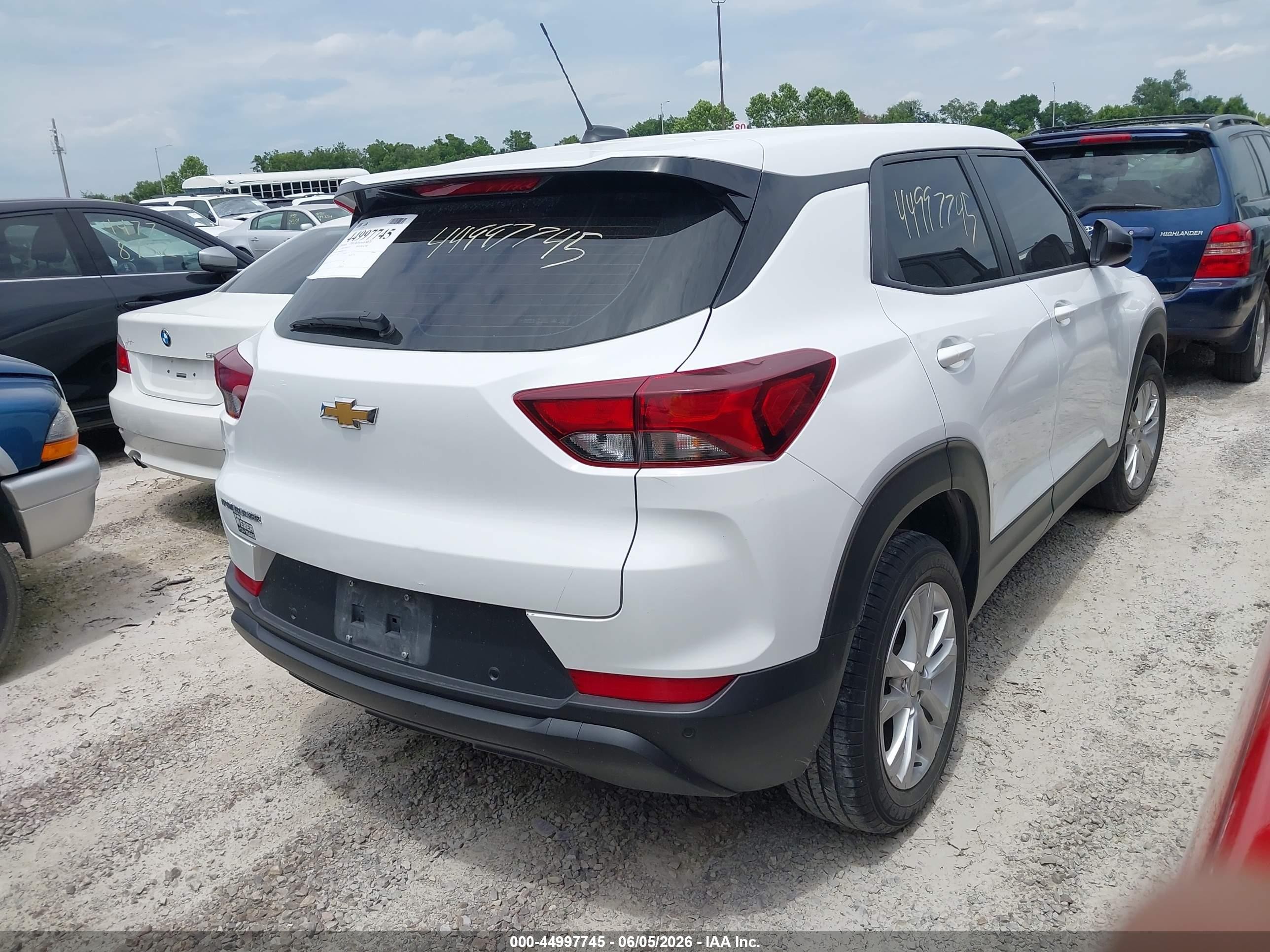 2023 Chevrolet Trailblazer Fwd Ls White vin: KL79MMS26PB077534