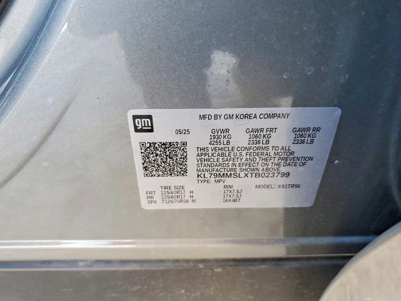 2026 Chevrolet Trailblazer Ls Gray vin: KL79MMSLXTB023799