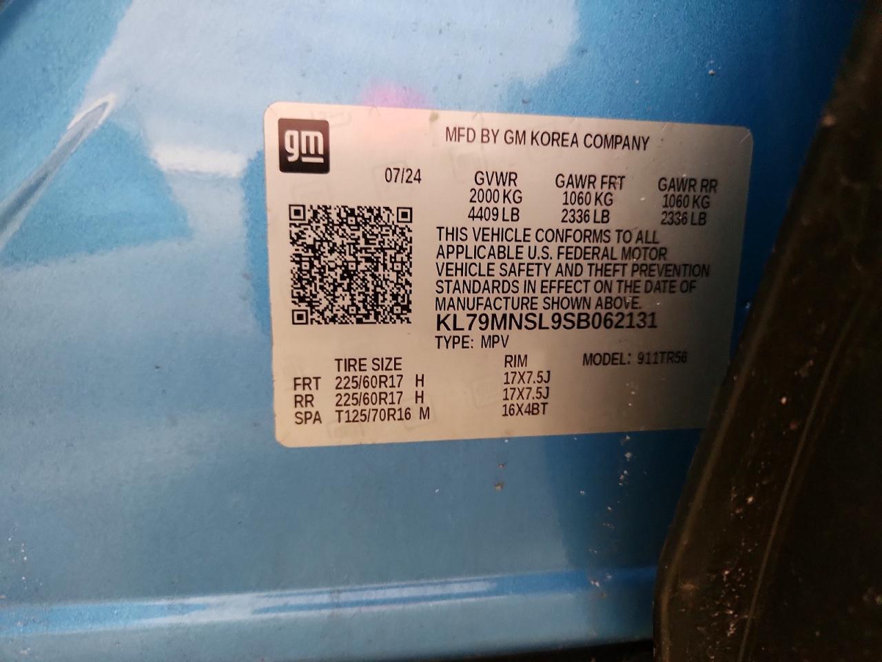2025 Chevrolet Trailblazer Ls Blue vin: KL79MNSL9SB062131