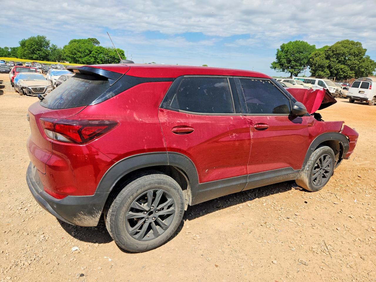 2021 Chevrolet Trailblazer Ls Red vin: KL79MNSLXMB033787
