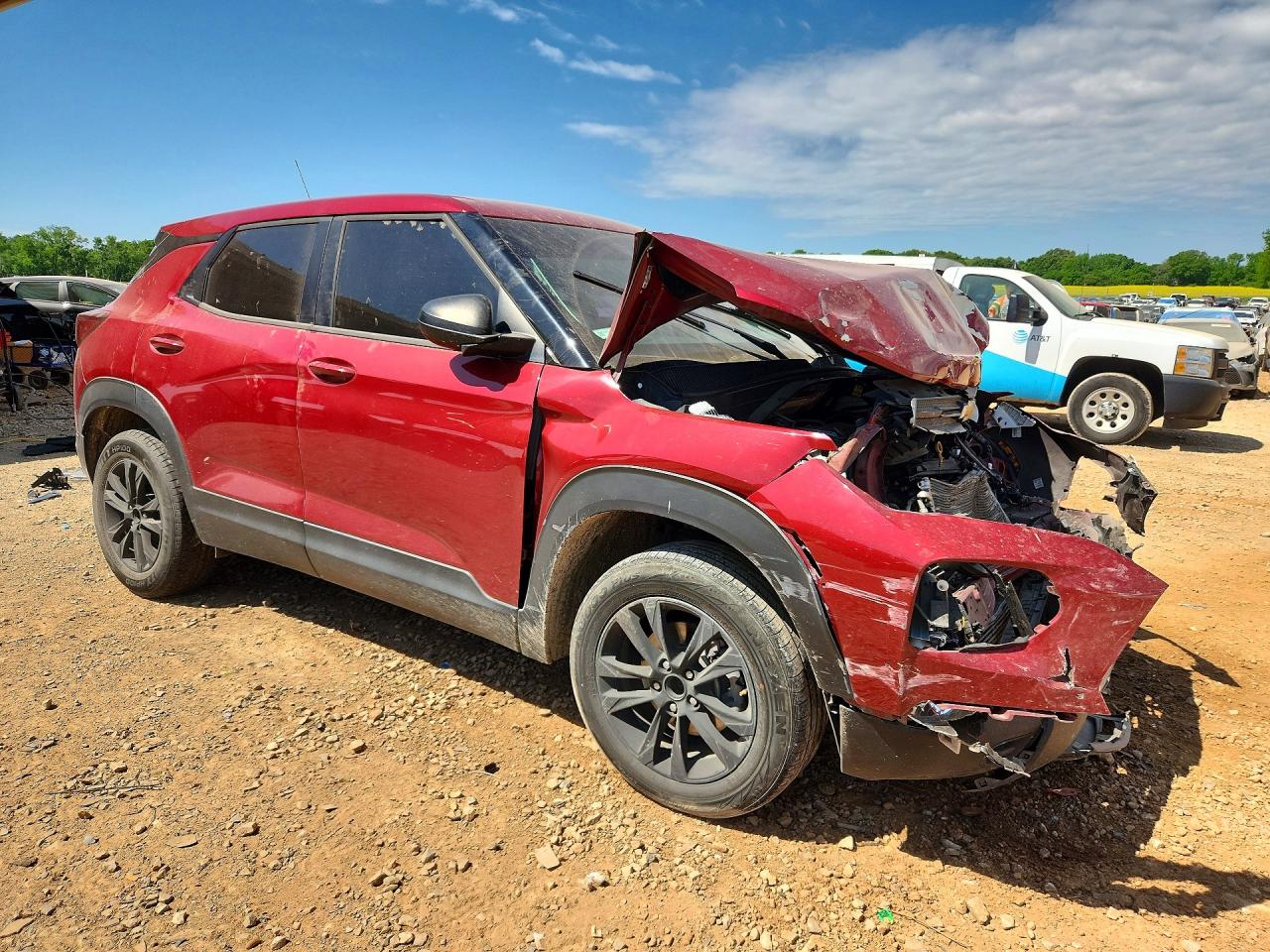 2021 Chevrolet Trailblazer Ls Red vin: KL79MNSLXMB033787