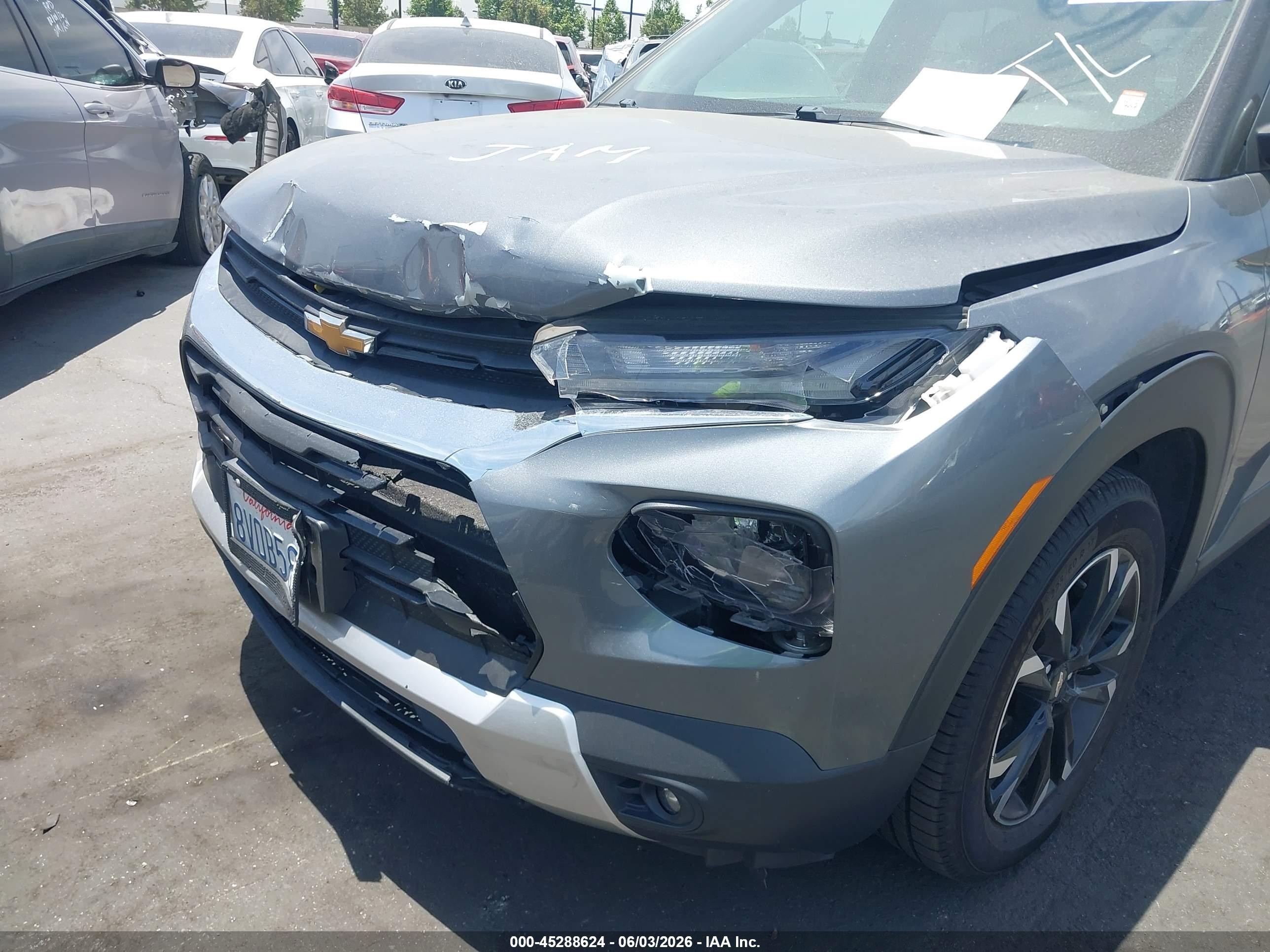 2021 Chevrolet Trailblazer Fwd Lt Gray vin: KL79MPS21MB093380