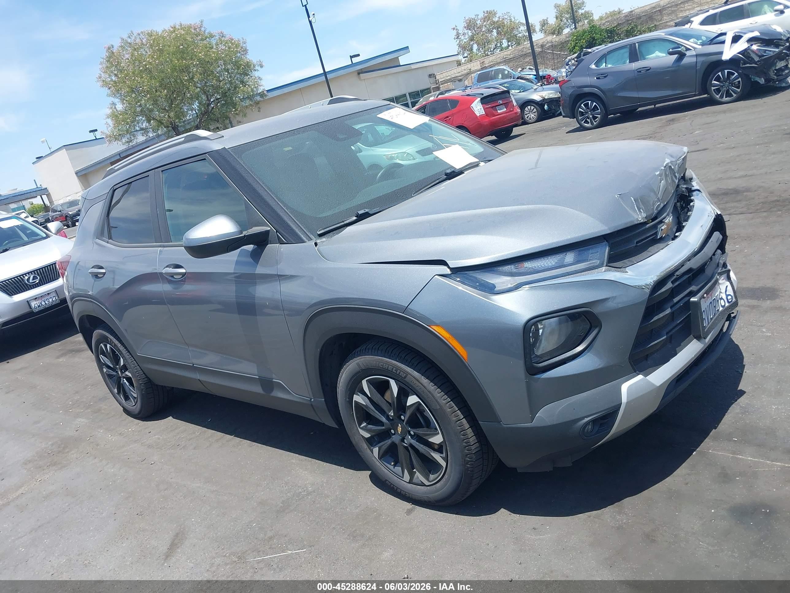 2021 Chevrolet Trailblazer Fwd Lt Gray vin: KL79MPS21MB093380
