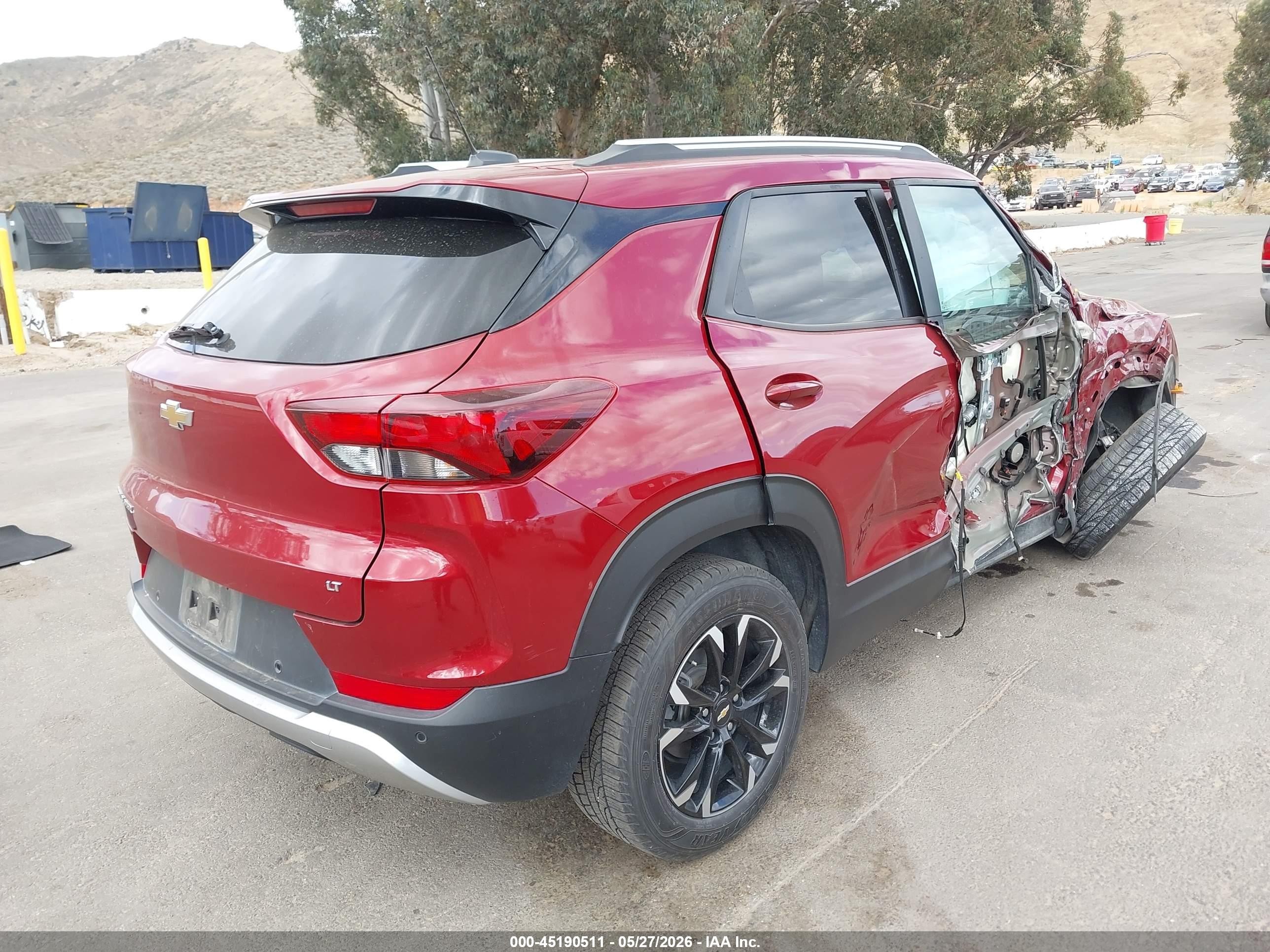 2021 Chevrolet Trailblazer Fwd Lt Red vin: KL79MPS27MB054406