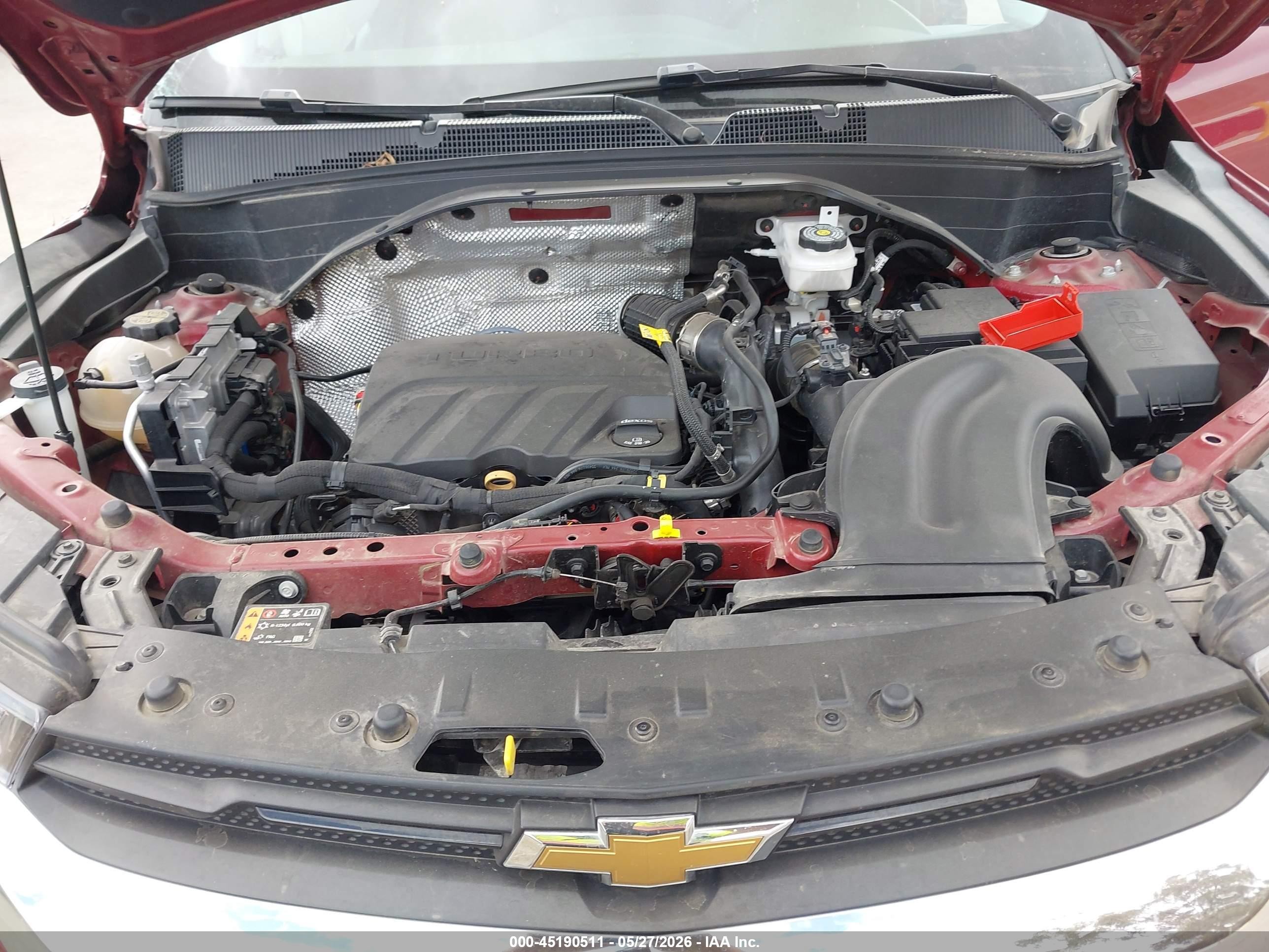 2021 Chevrolet Trailblazer Fwd Lt Red vin: KL79MPS27MB054406