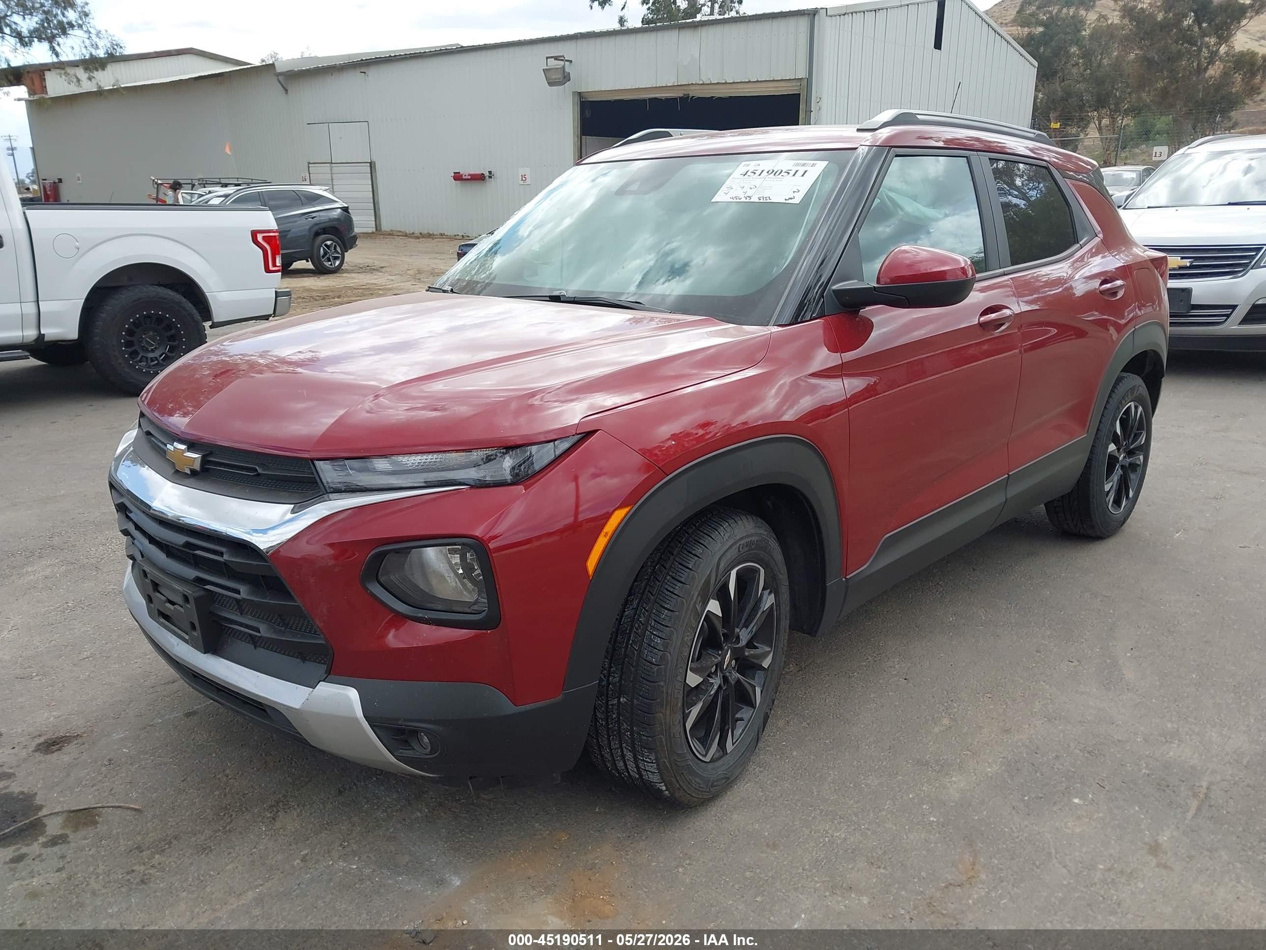 2021 Chevrolet Trailblazer Fwd Lt Red vin: KL79MPS27MB054406