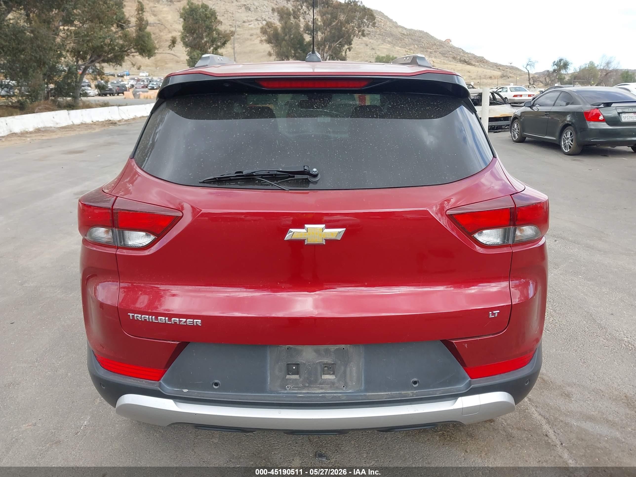 2021 Chevrolet Trailblazer Fwd Lt Red vin: KL79MPS27MB054406