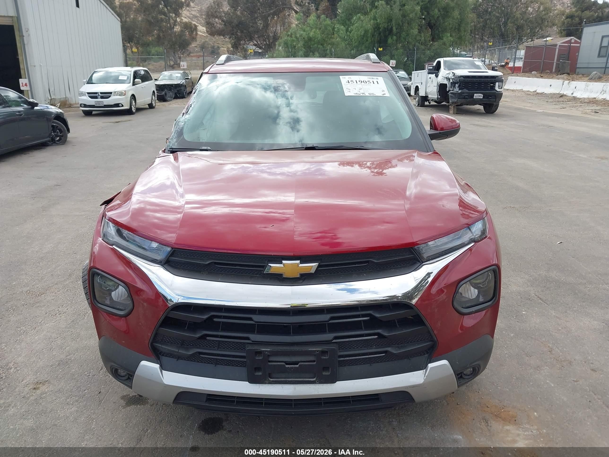 2021 Chevrolet Trailblazer Fwd Lt Red vin: KL79MPS27MB054406