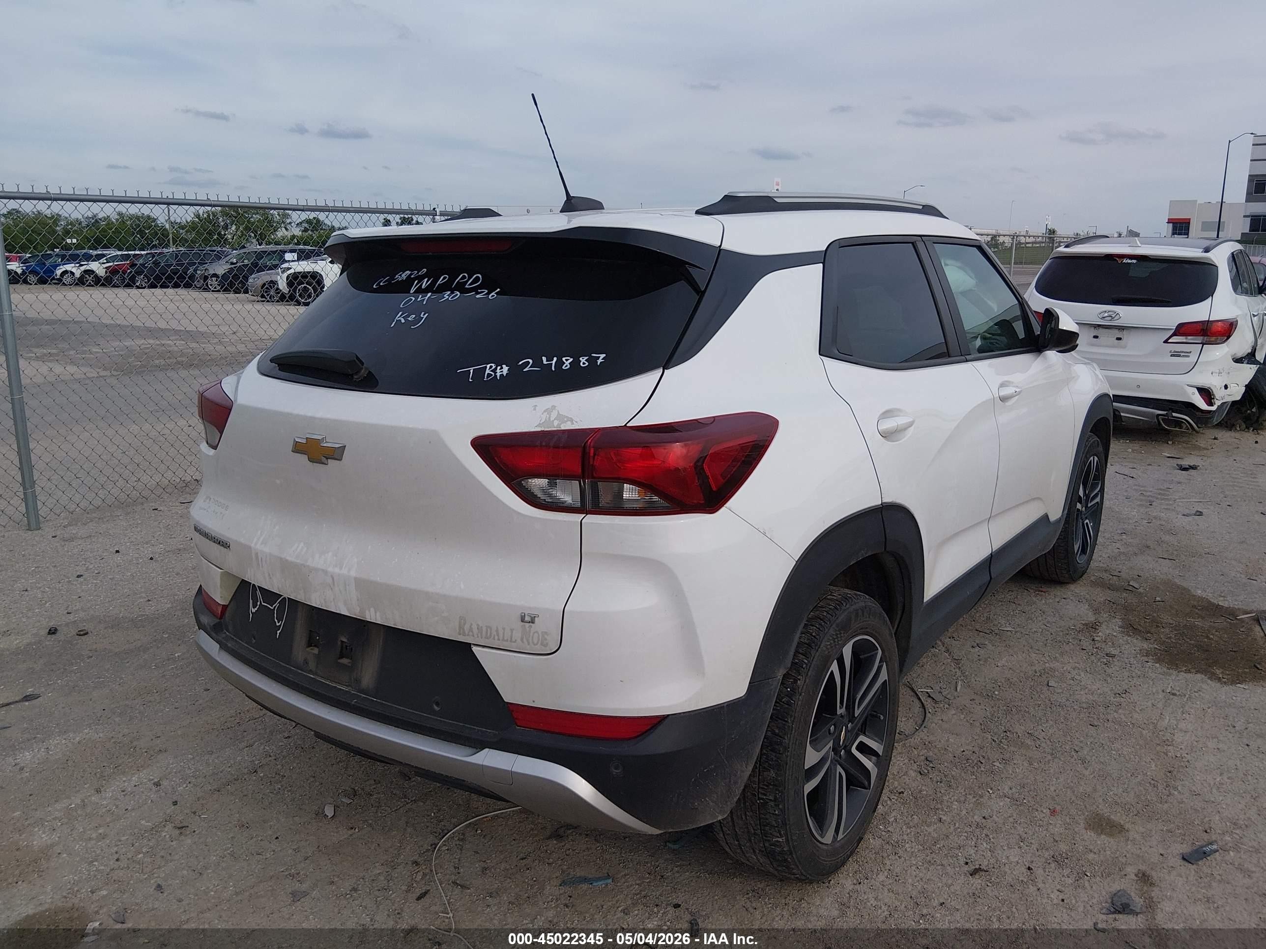 2021 Chevrolet Trailblazer Fwd Lt White vin: KL79MPS29MB172988
