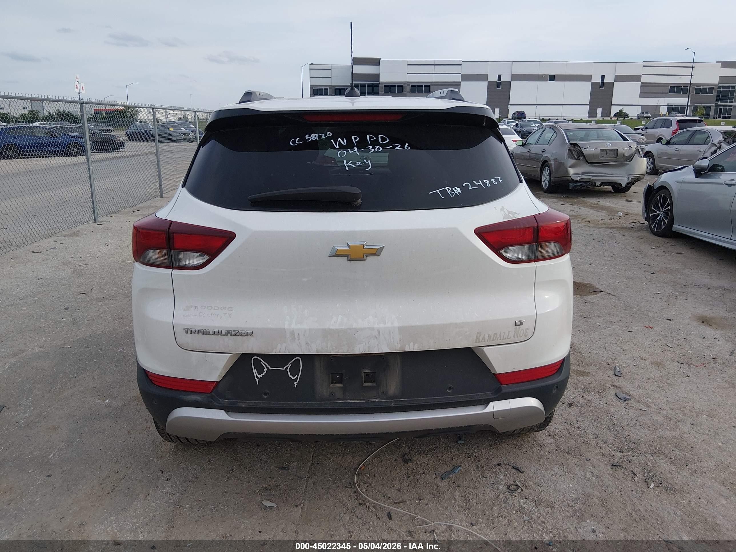 2021 Chevrolet Trailblazer Fwd Lt White vin: KL79MPS29MB172988