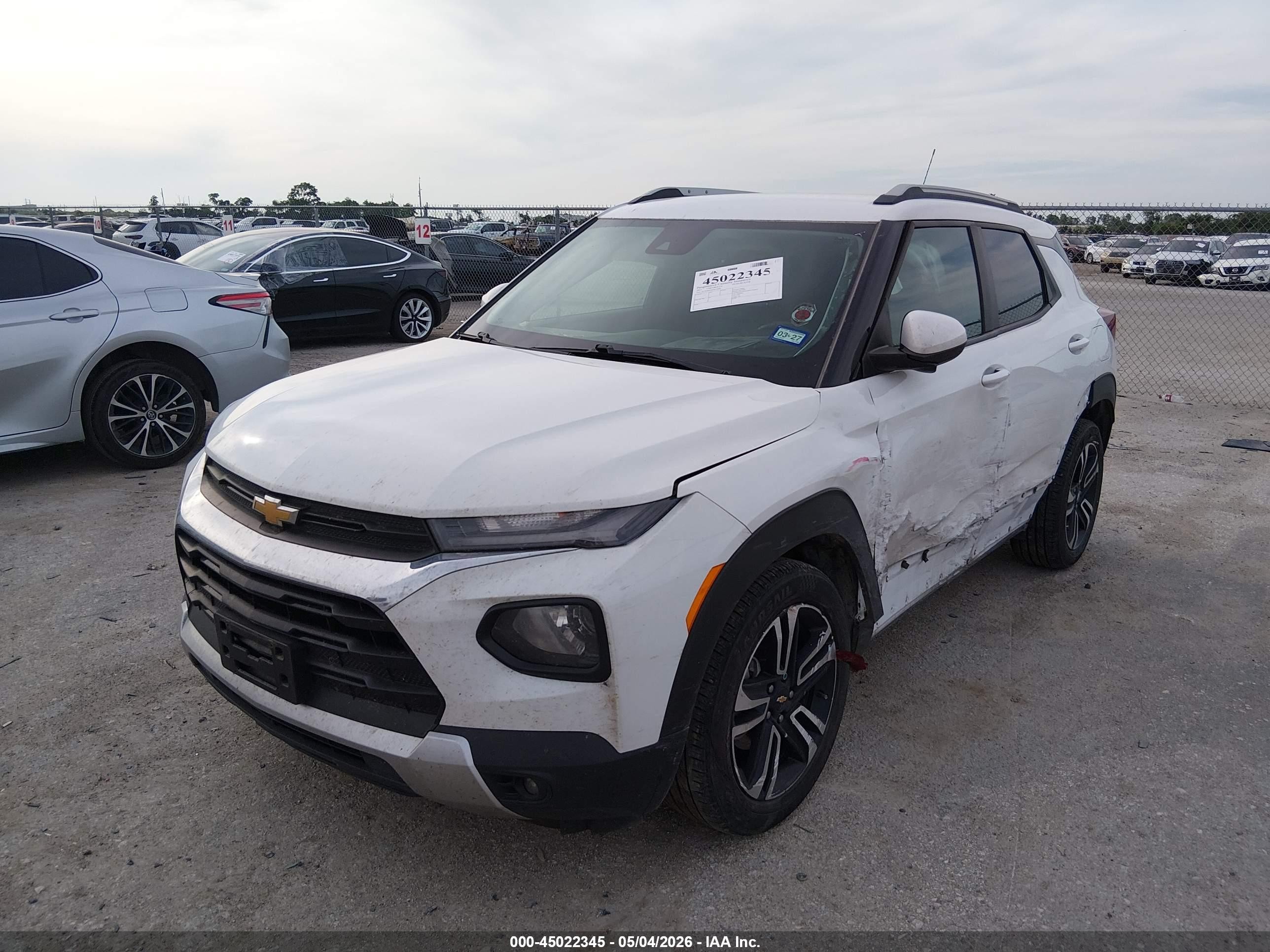 2021 Chevrolet Trailblazer Fwd Lt White vin: KL79MPS29MB172988