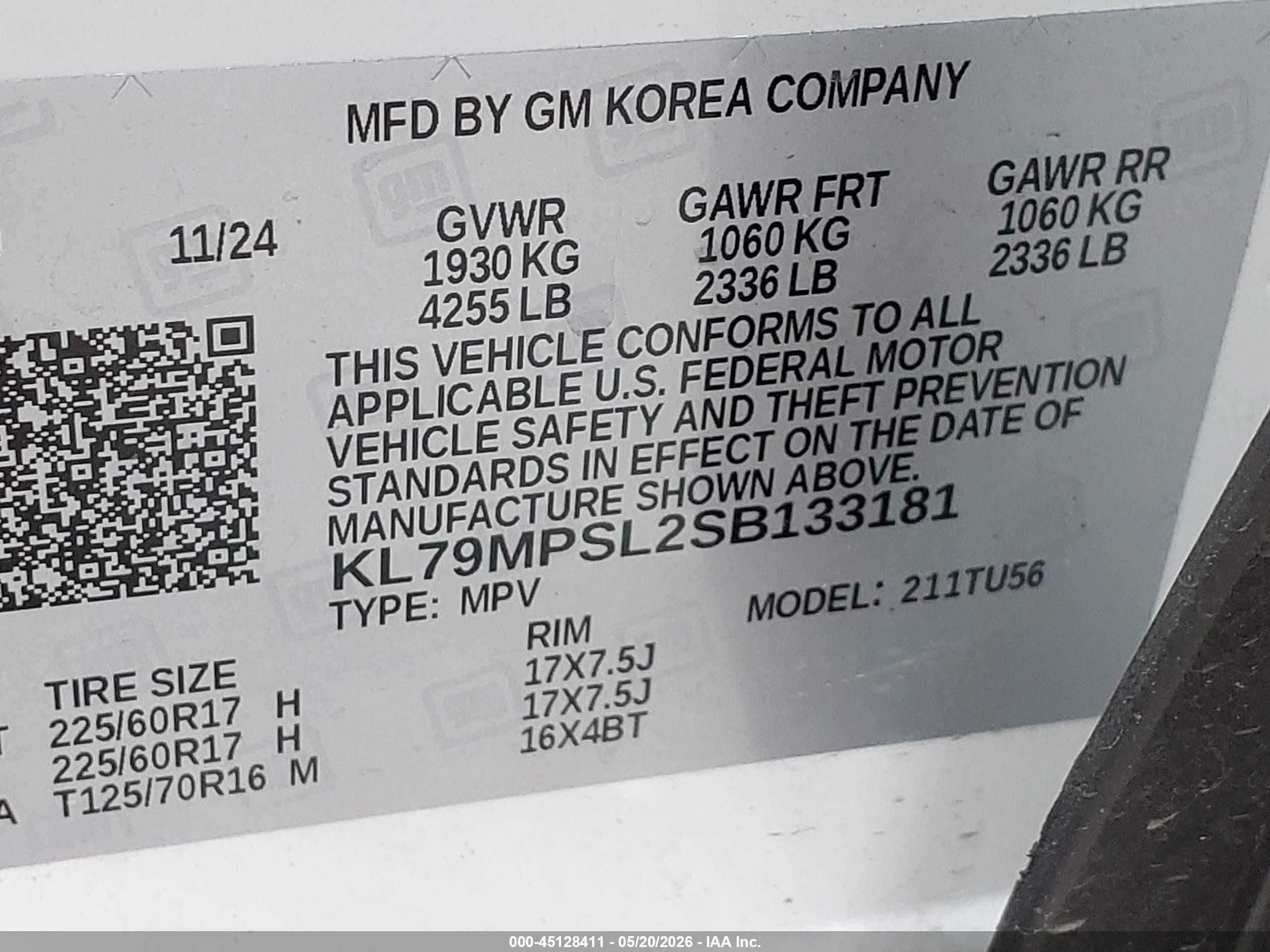 2025 Chevrolet Trailblazer Fwd Lt White vin: KL79MPSL2SB133181