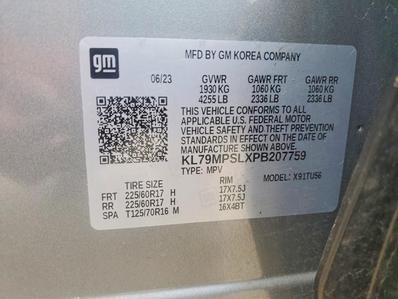 2023 Chevrolet Trailblazer Lt Серый vin: KL79MPSLXPB207759